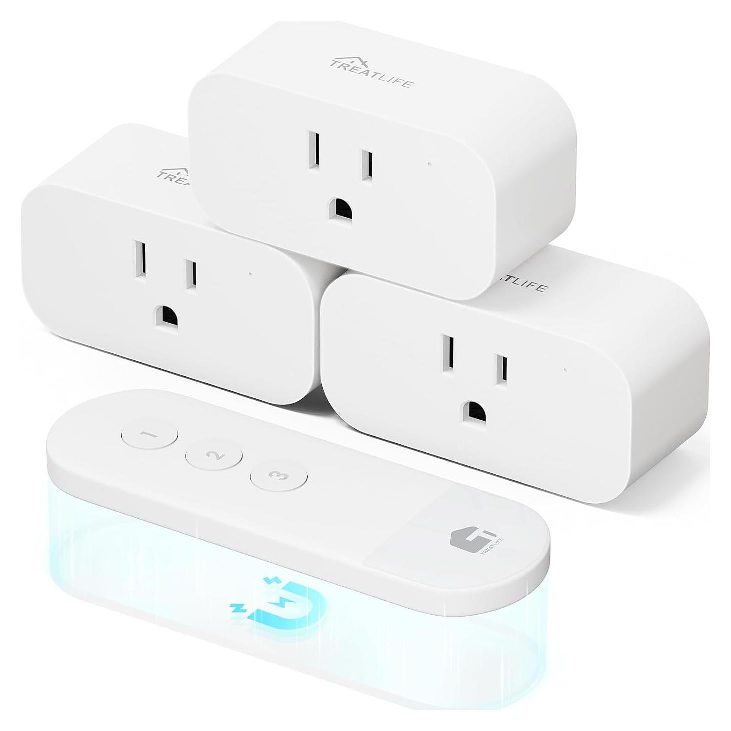 Enchufes Control Remoto TREATLIFE 3 Pack 15A 1800W
