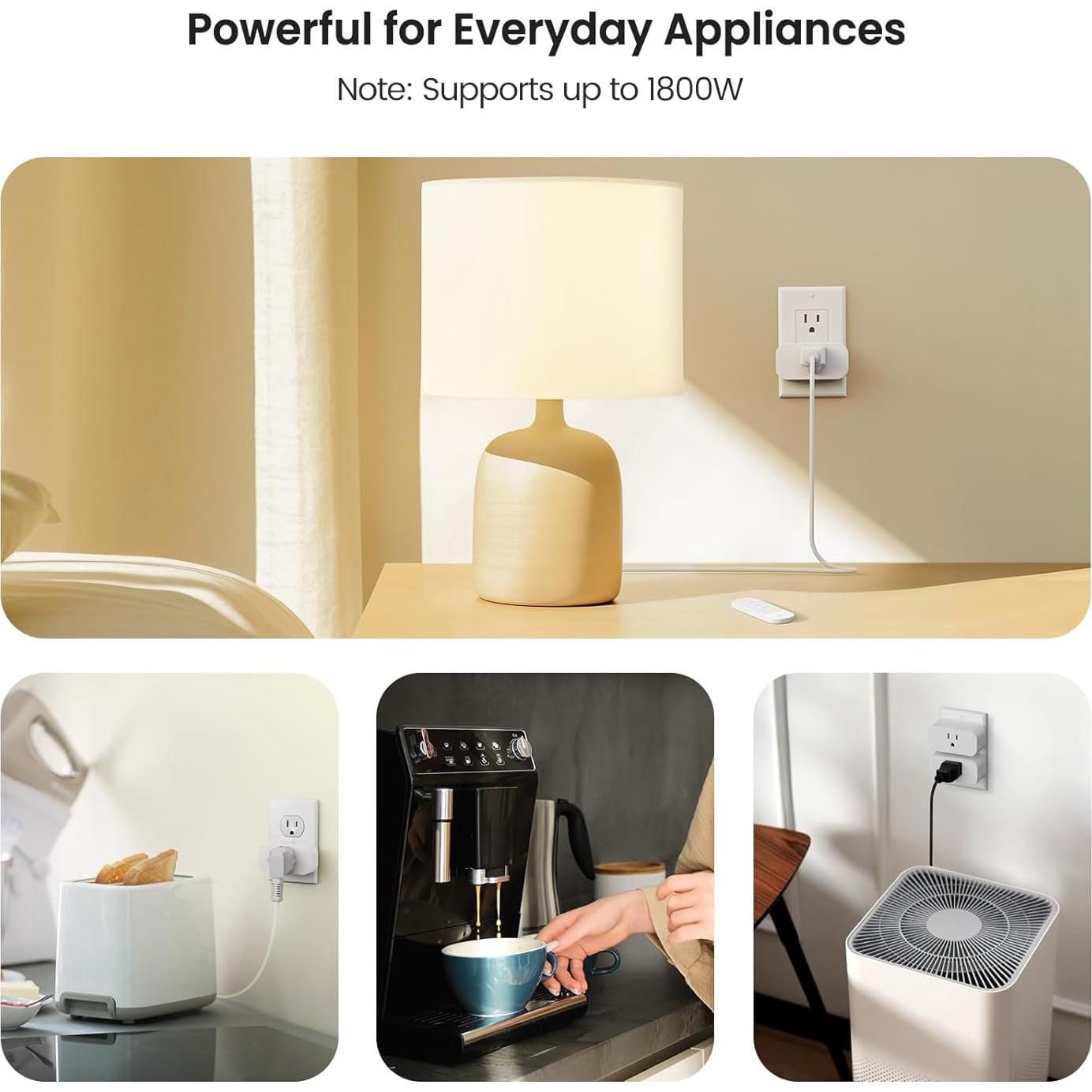 Enchufes Control Remoto TREATLIFE 3 Pack 15A 1800W