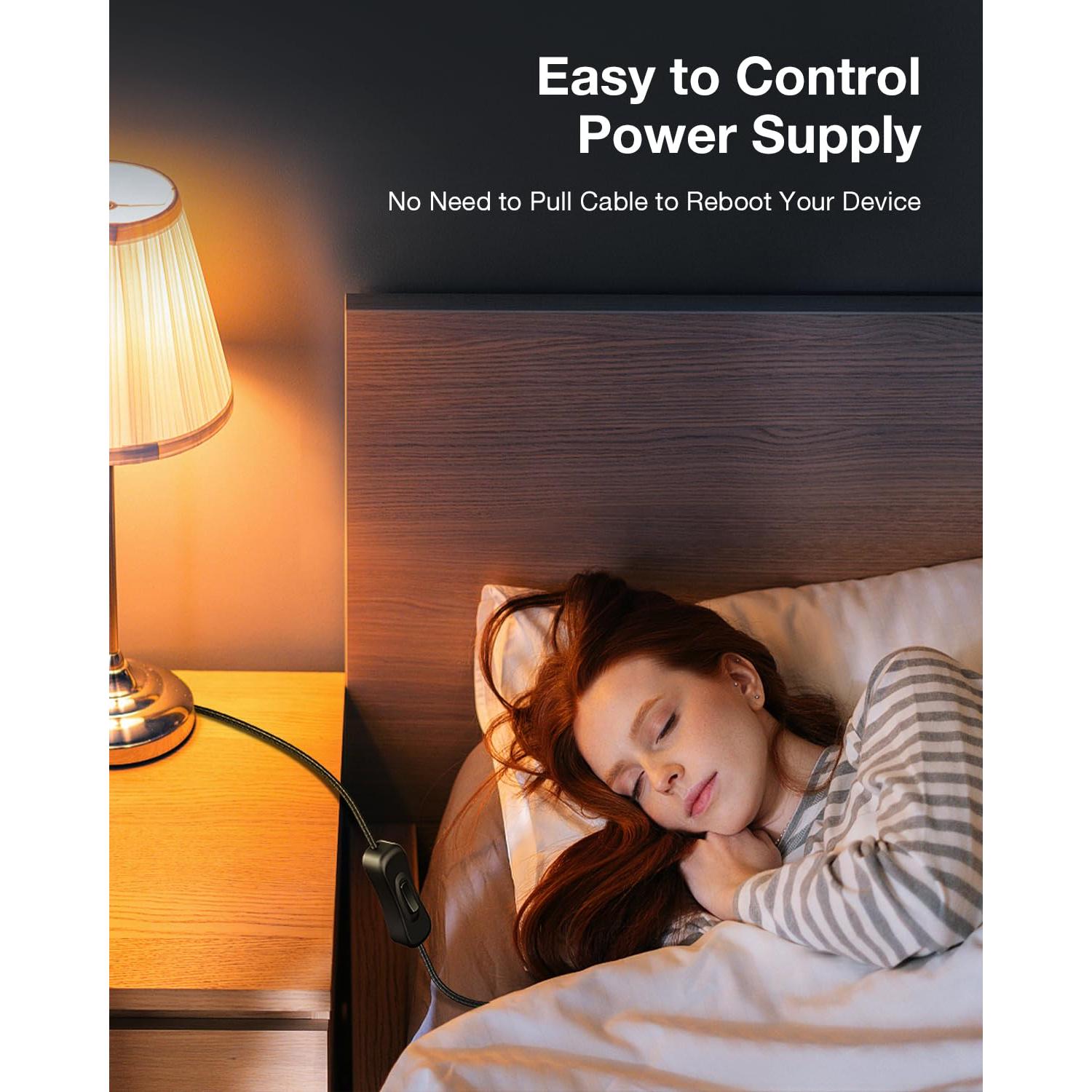 Cable de Extensión USB ANDTOBO 1m con Interruptor de Encendido