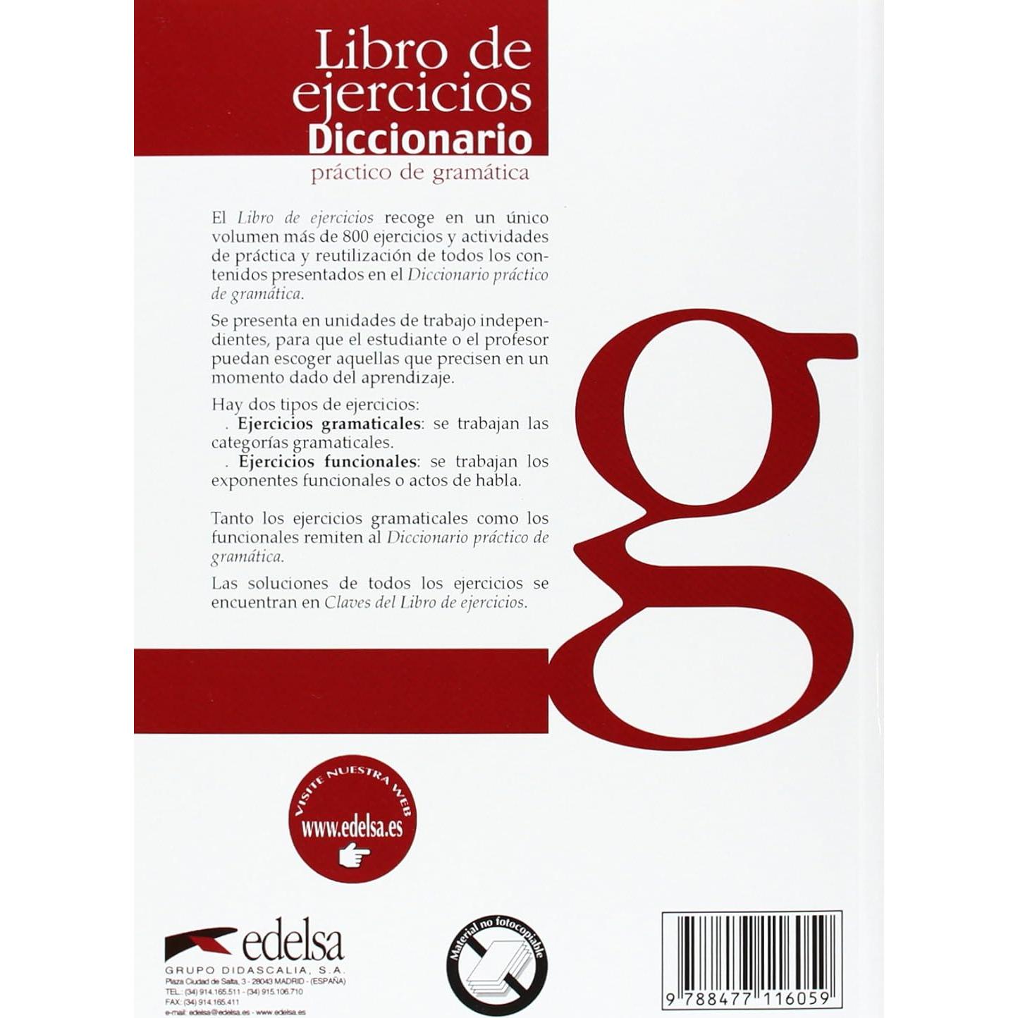 Diccionario práctico de la gramática - libro de ejercicios (Spanish Edition)