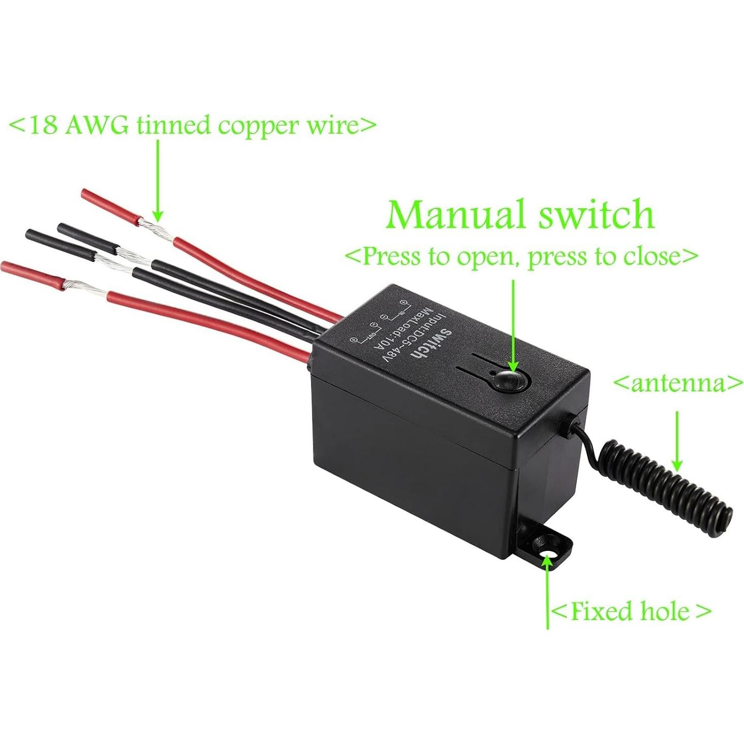 Mini Interruptor Inalámbrico 12V dstfuy 4 Vías 10A 100m