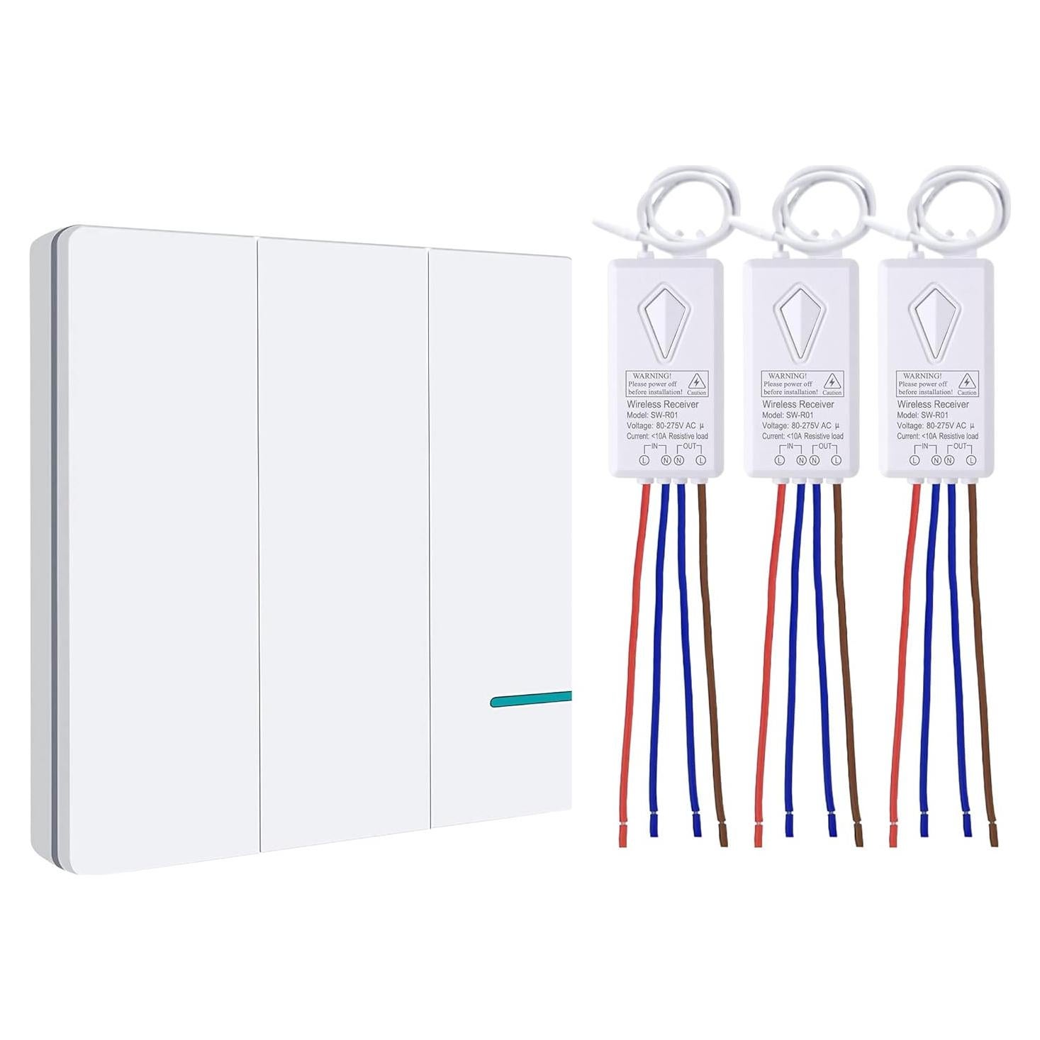 Interruptor de Luz Inalámbrico Thinkbee 3 Gang IP66 1000W