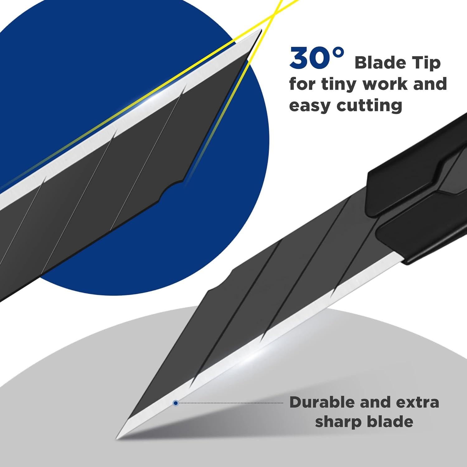 Cuchillo Utility WORKPRO Retráctil con 10 Hojas Extra - Set de 5