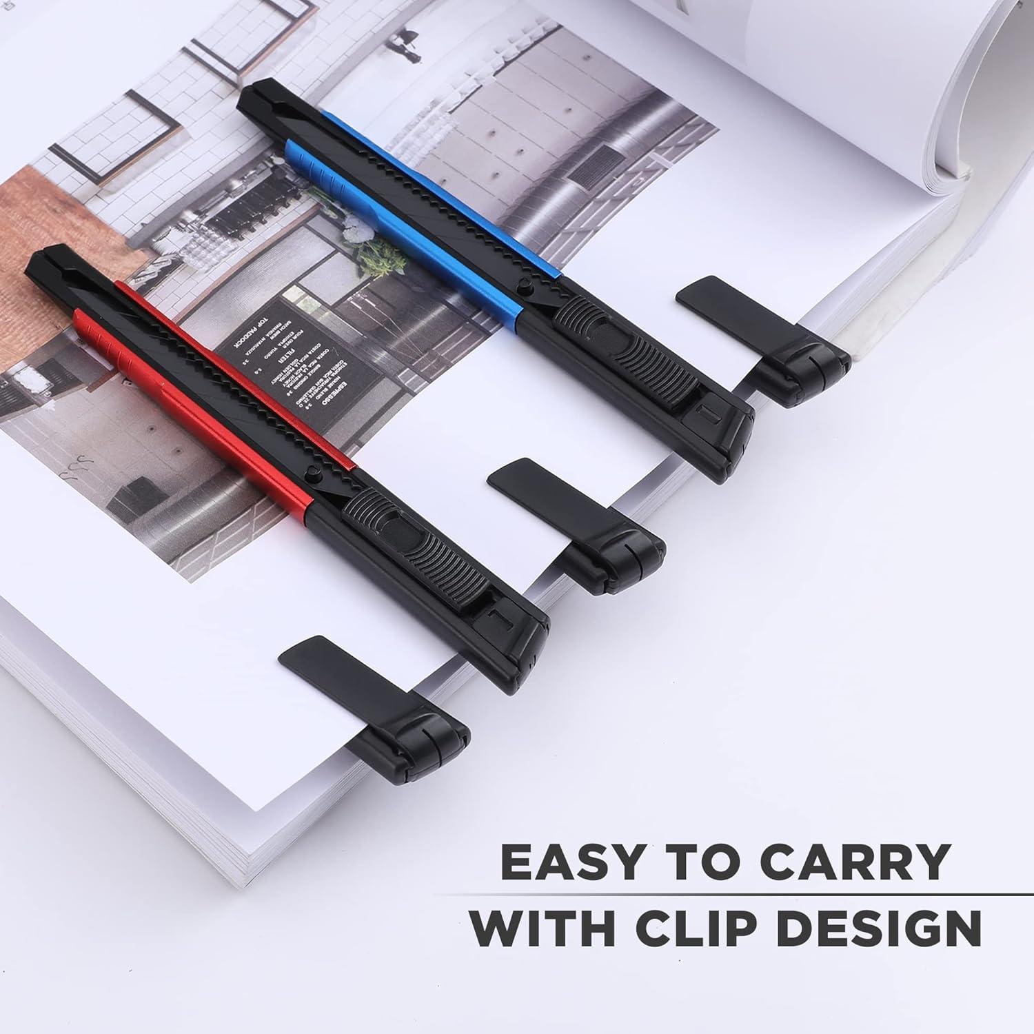 Cuchillo Utility WORKPRO Retráctil con 10 Hojas Extra - Set de 5