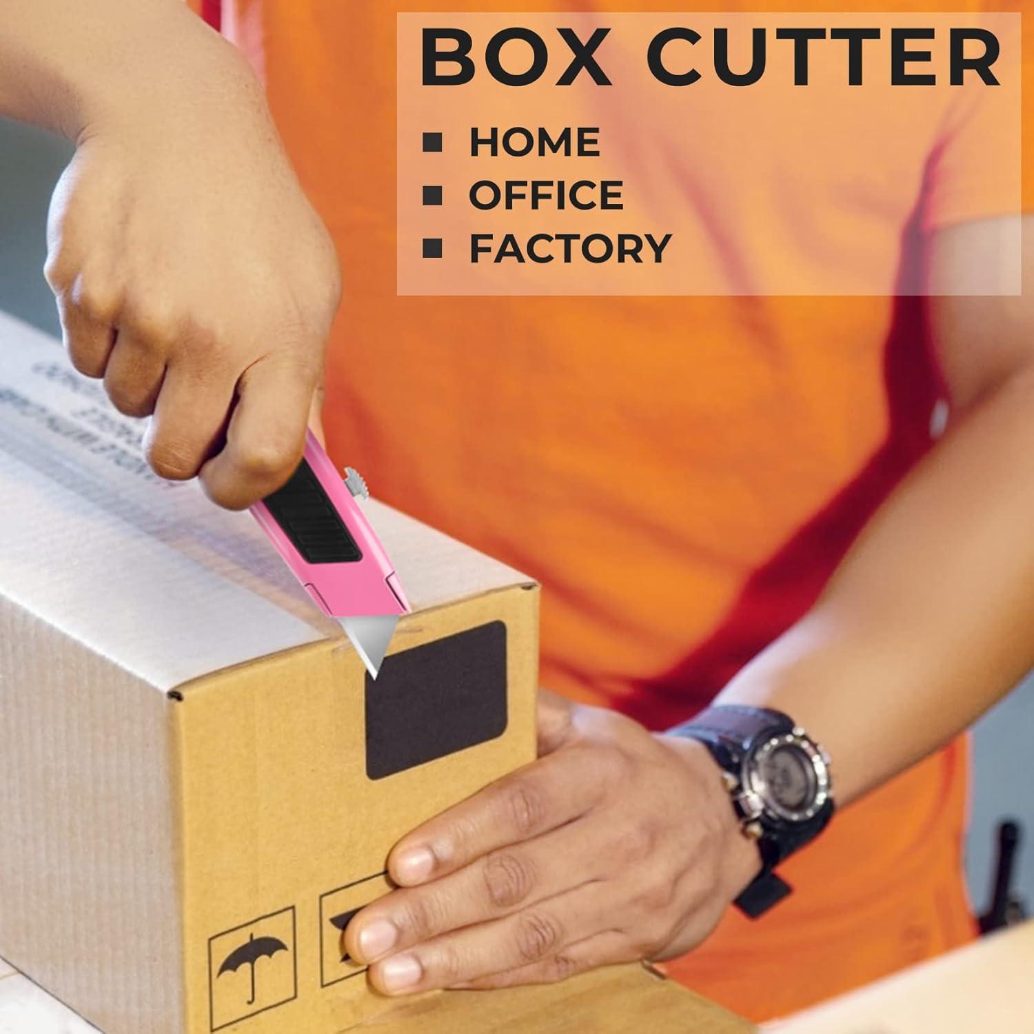 Cortador de Cajas Retráctil Jetmore Rosa 2 Paquete 15 cm