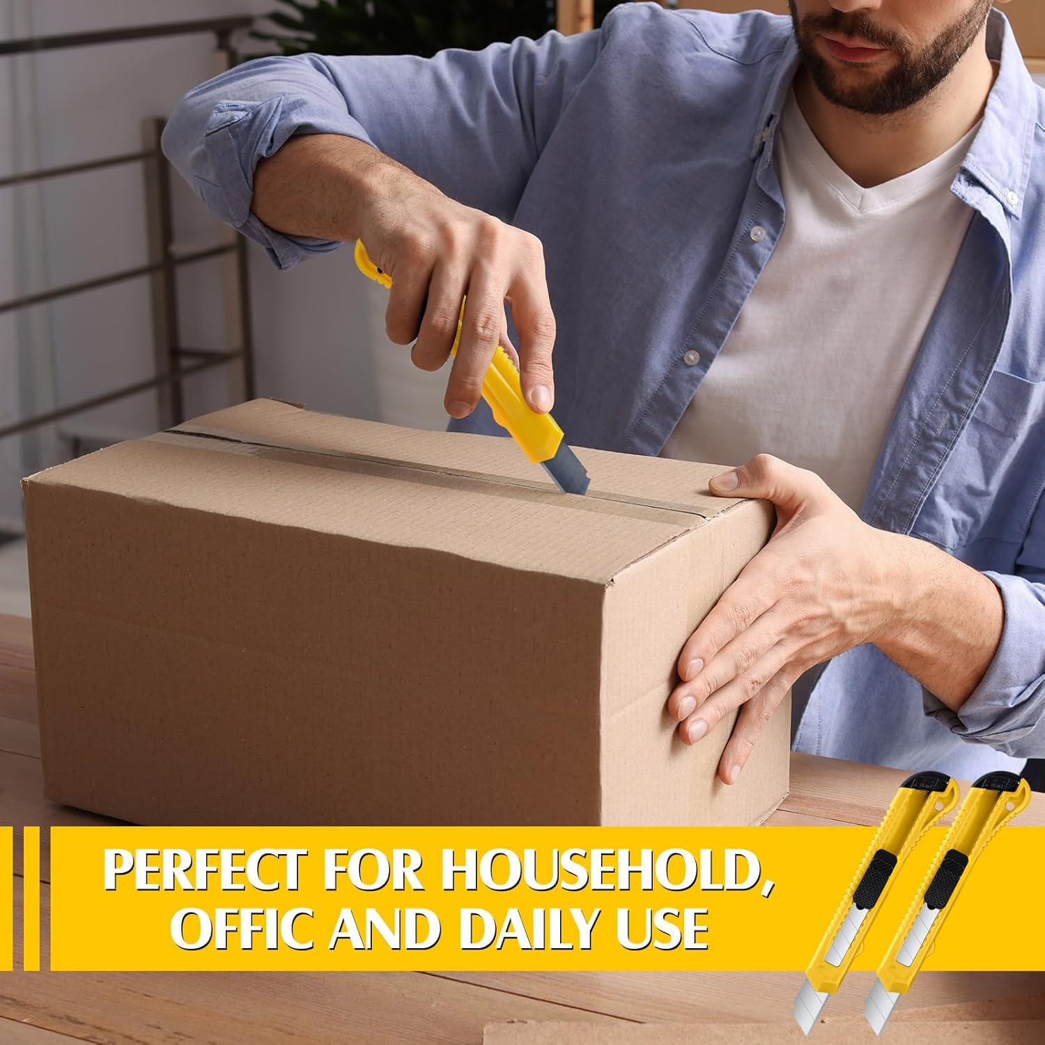 Paquete de 100 cuchillos utilitarios retráctiles Lanties 18 mm