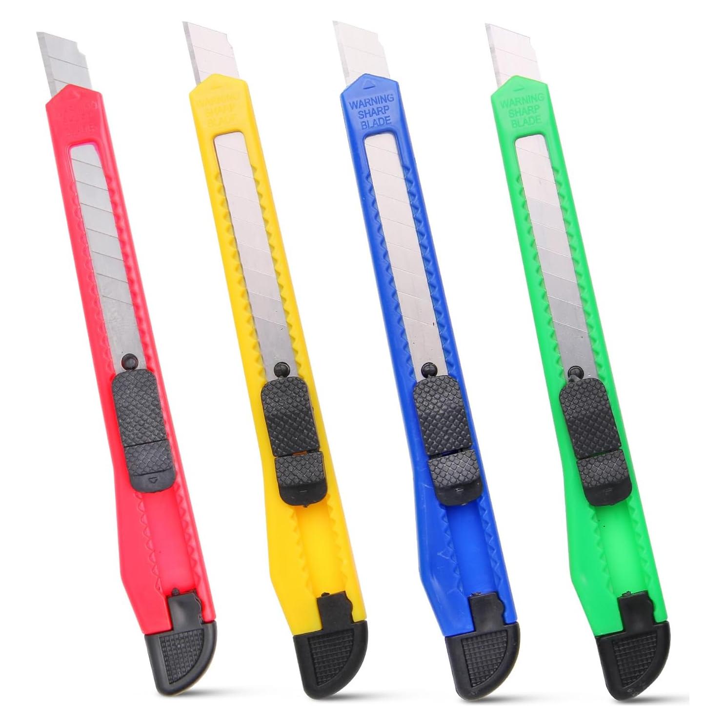 Cuchillos Utilitarios Htaexpu 4 Pcs Retráctiles 12.95 cm