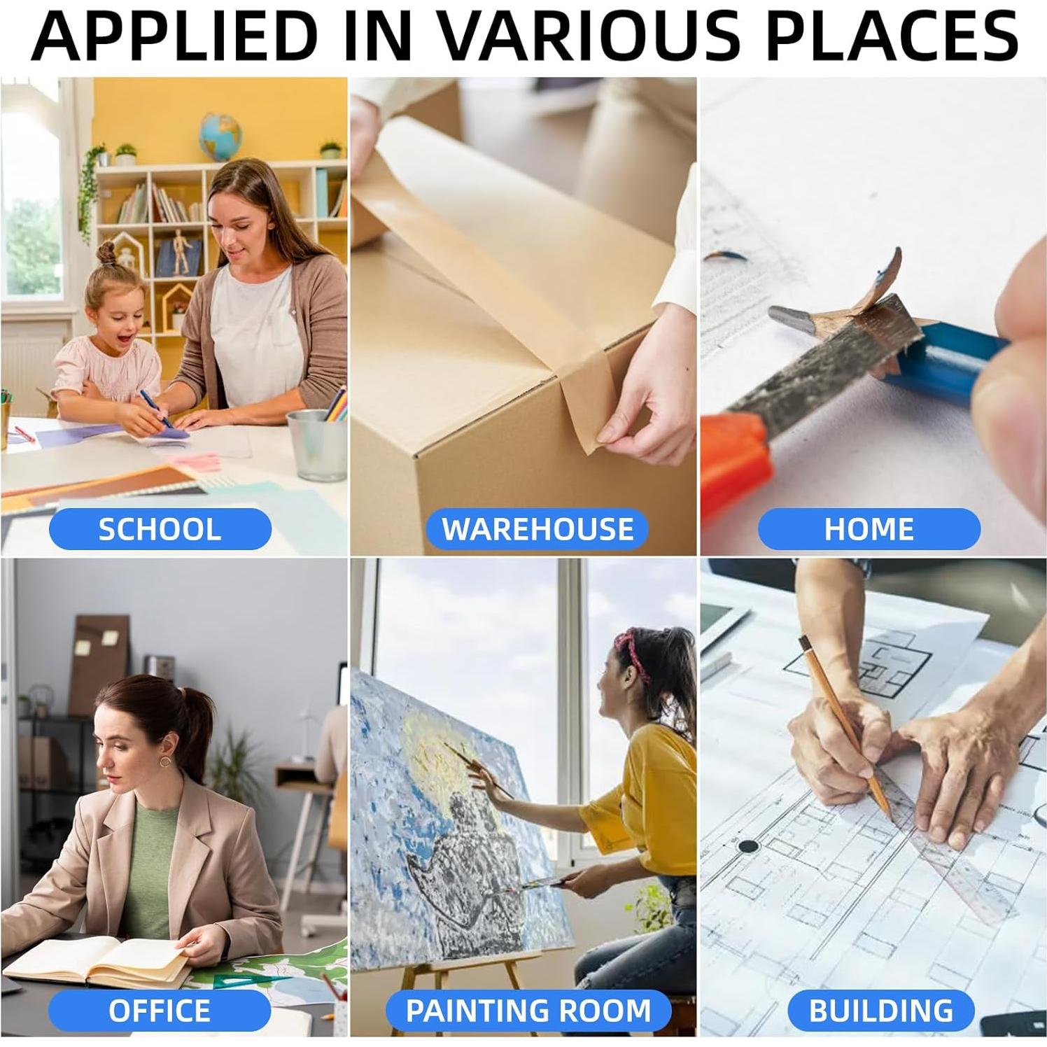 Cuchillos Utilitarios Htaexpu 4 Pcs Retráctiles 12.95 cm