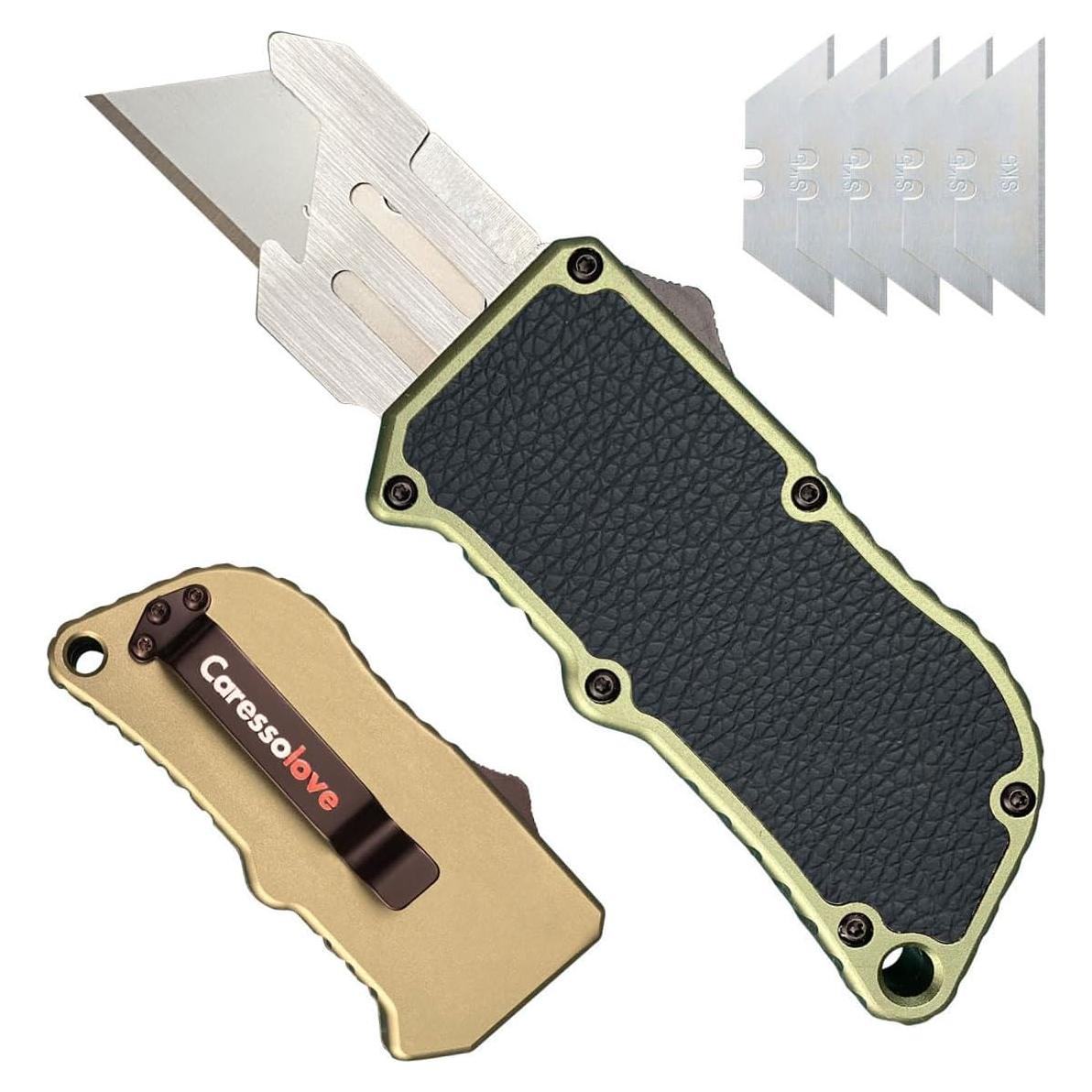 Cuchillo Utilitario Retráctil Caressolove con Hojas SK5