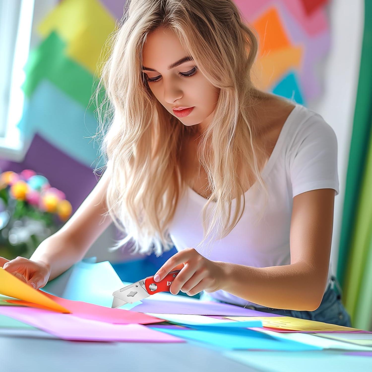 Cuchillos Utilitarios Plegables DIYSELF - 4 Paquete Multicolor