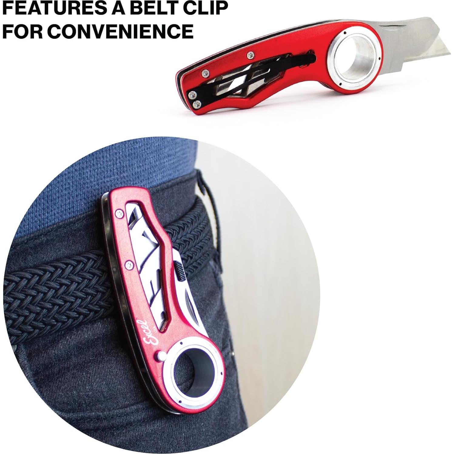 Cuchillo Utility Plegable Excel Blades K60 - Aluminio Gris