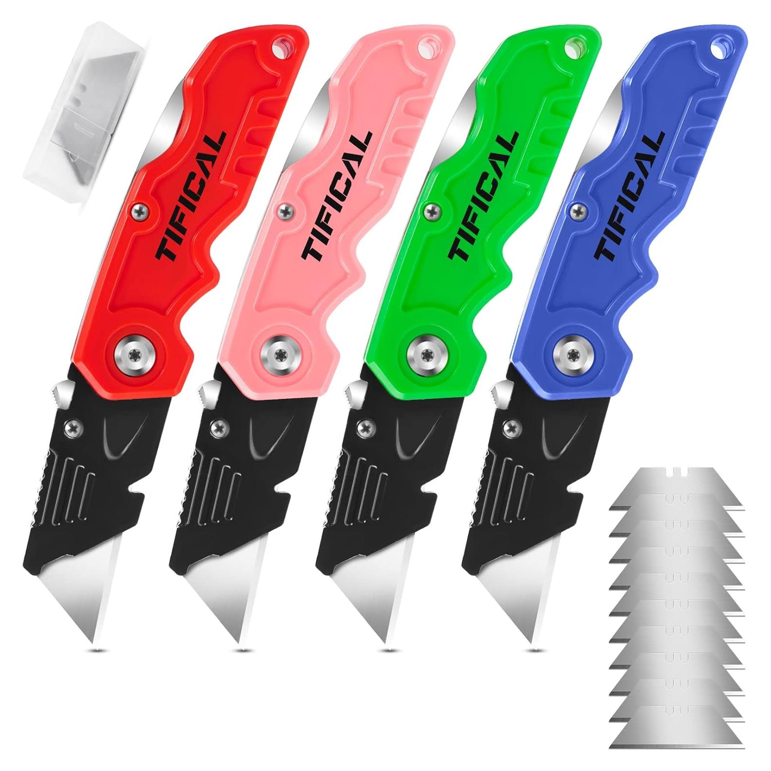 Cortador de Cajas Plegable TIFICAL 4 Colores con 10 Cuchillas