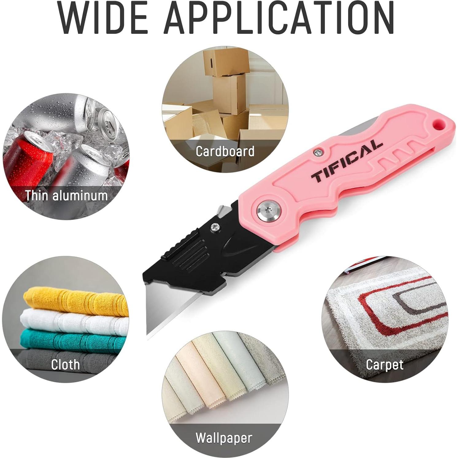 Cortador de Cajas Plegable TIFICAL 4 Colores con 10 Cuchillas