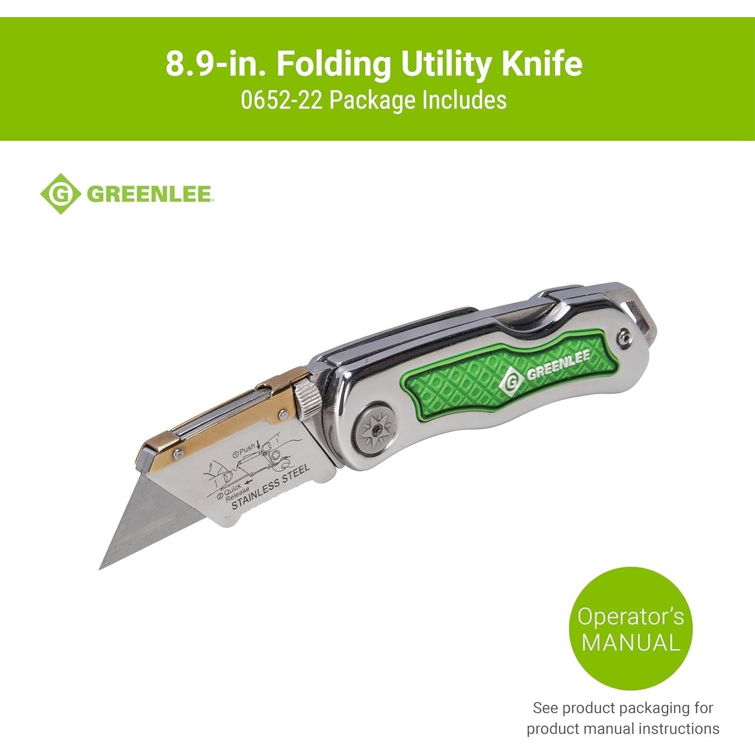 Cuchillo Utility Plegable Greenlee 0652-22 con Cuchilla Serrada