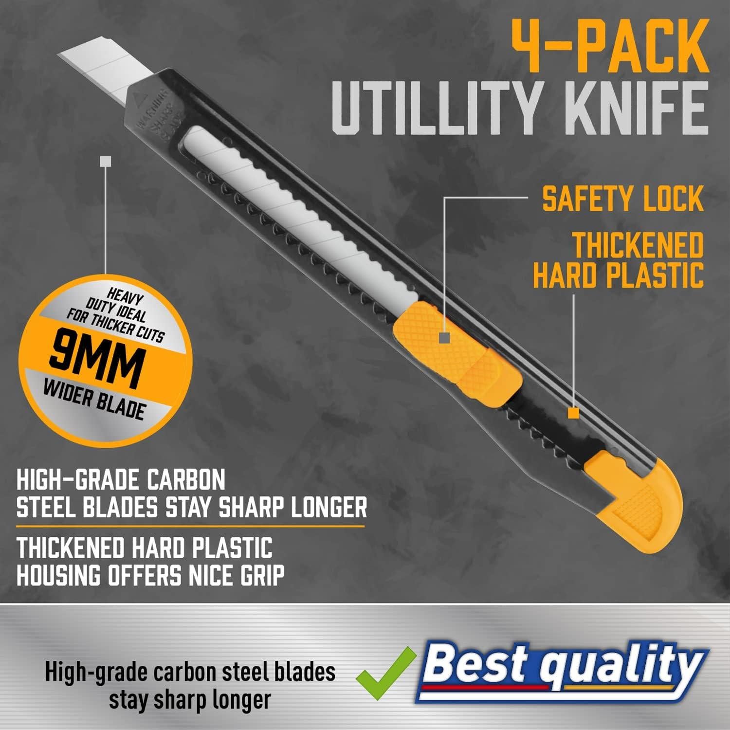 Cortador de Cajas Retráctil Amartisan 14 Piezas 18mm y 9mm