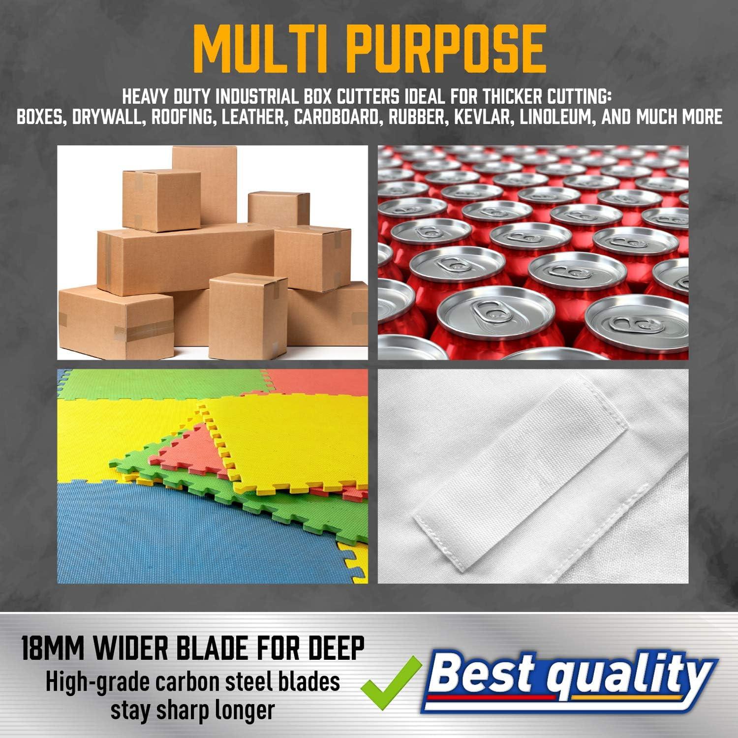 Cortador de Cajas Retráctil Amartisan 14 Piezas 18mm y 9mm