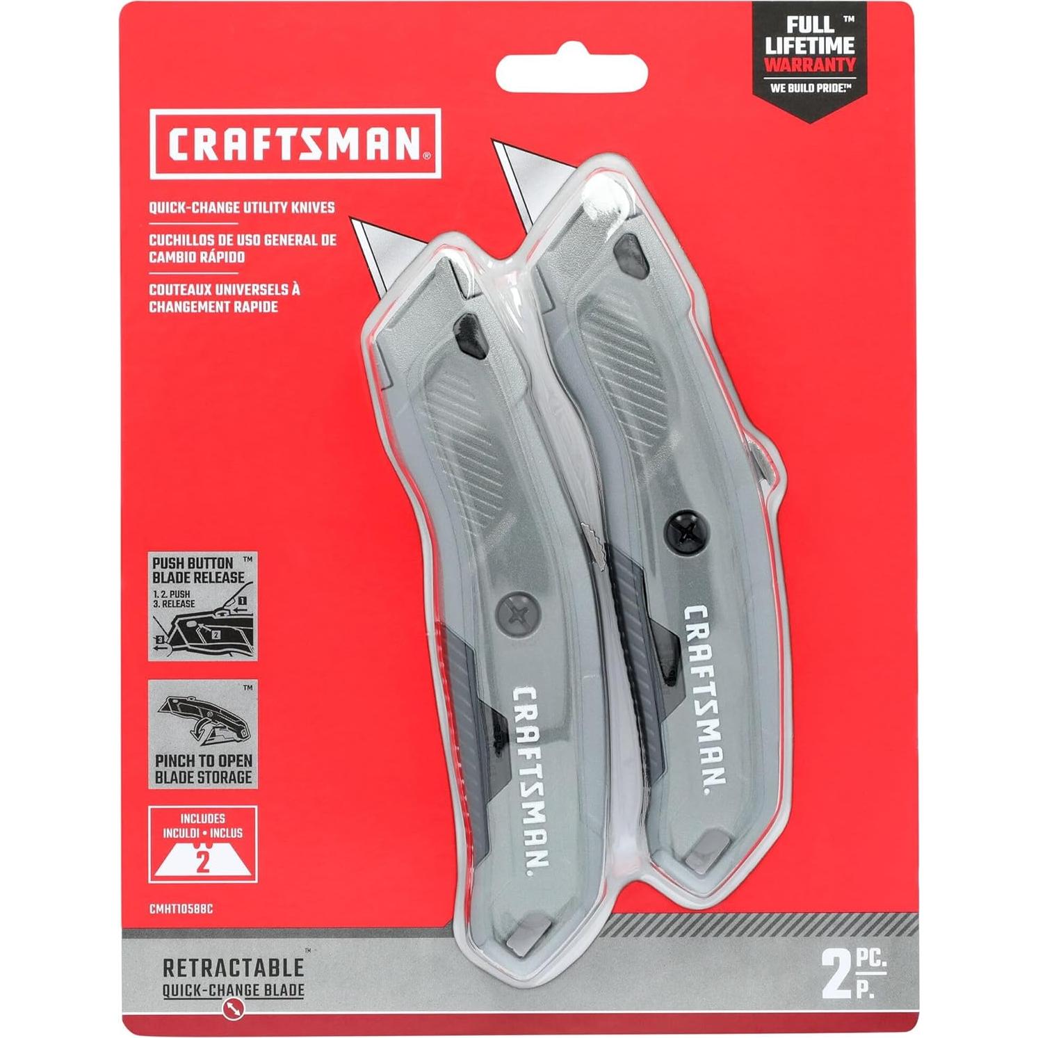 Cuchillo Utility CRAFTSMAN Cambio Rápido 2Pk 22.6cm
