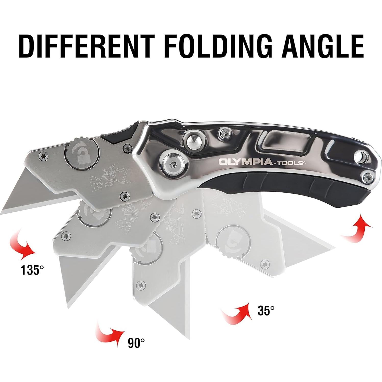 Cuchillo de Utilidad Retráctil Olympia Tools 10.16 cm Acero Inoxidable