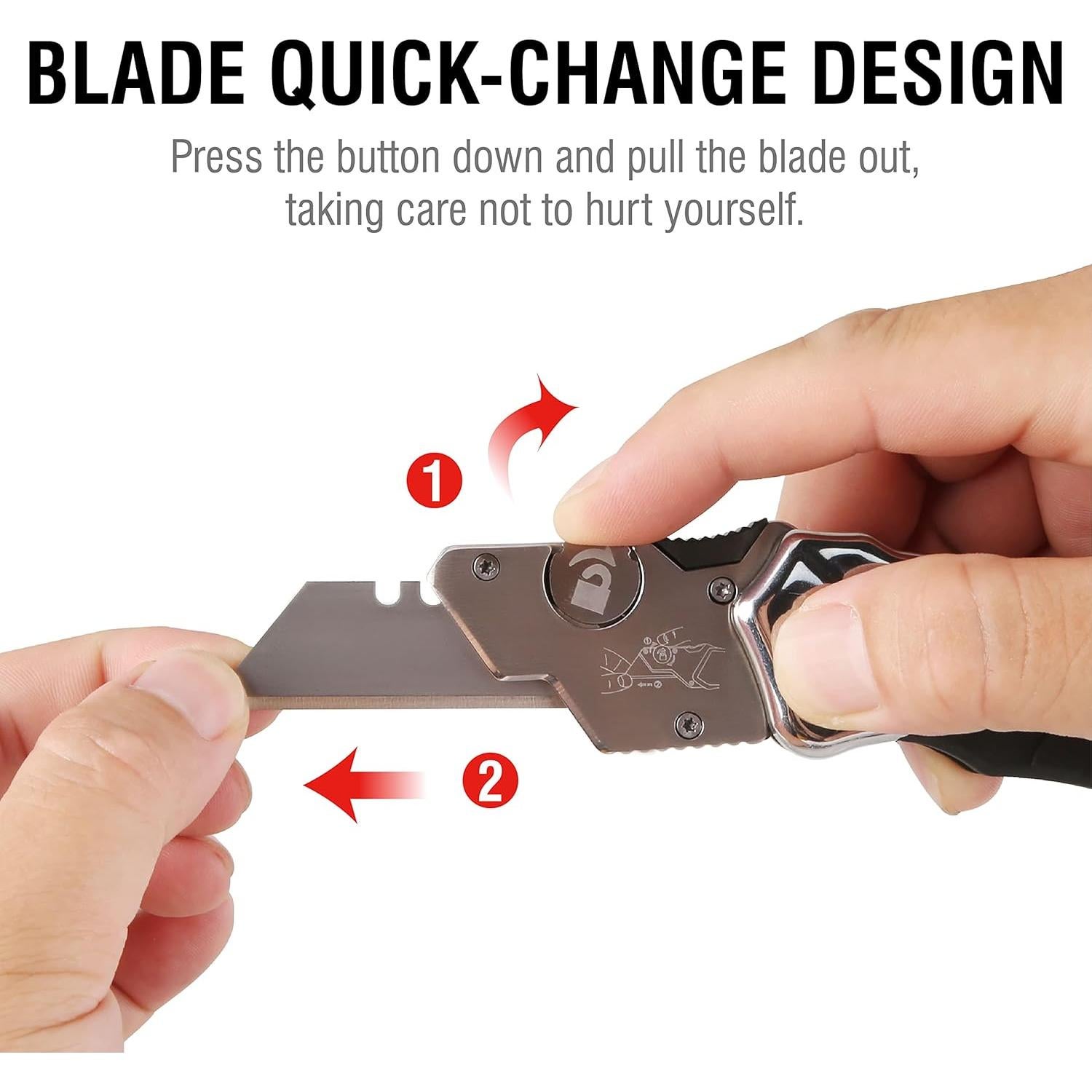 Cuchillo de Utilidad Retráctil Olympia Tools 10.16 cm Acero Inoxidable