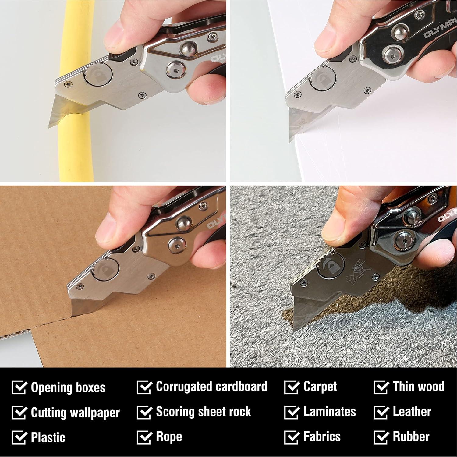 Cuchillo de Utilidad Retráctil Olympia Tools 10.16 cm Acero Inoxidable