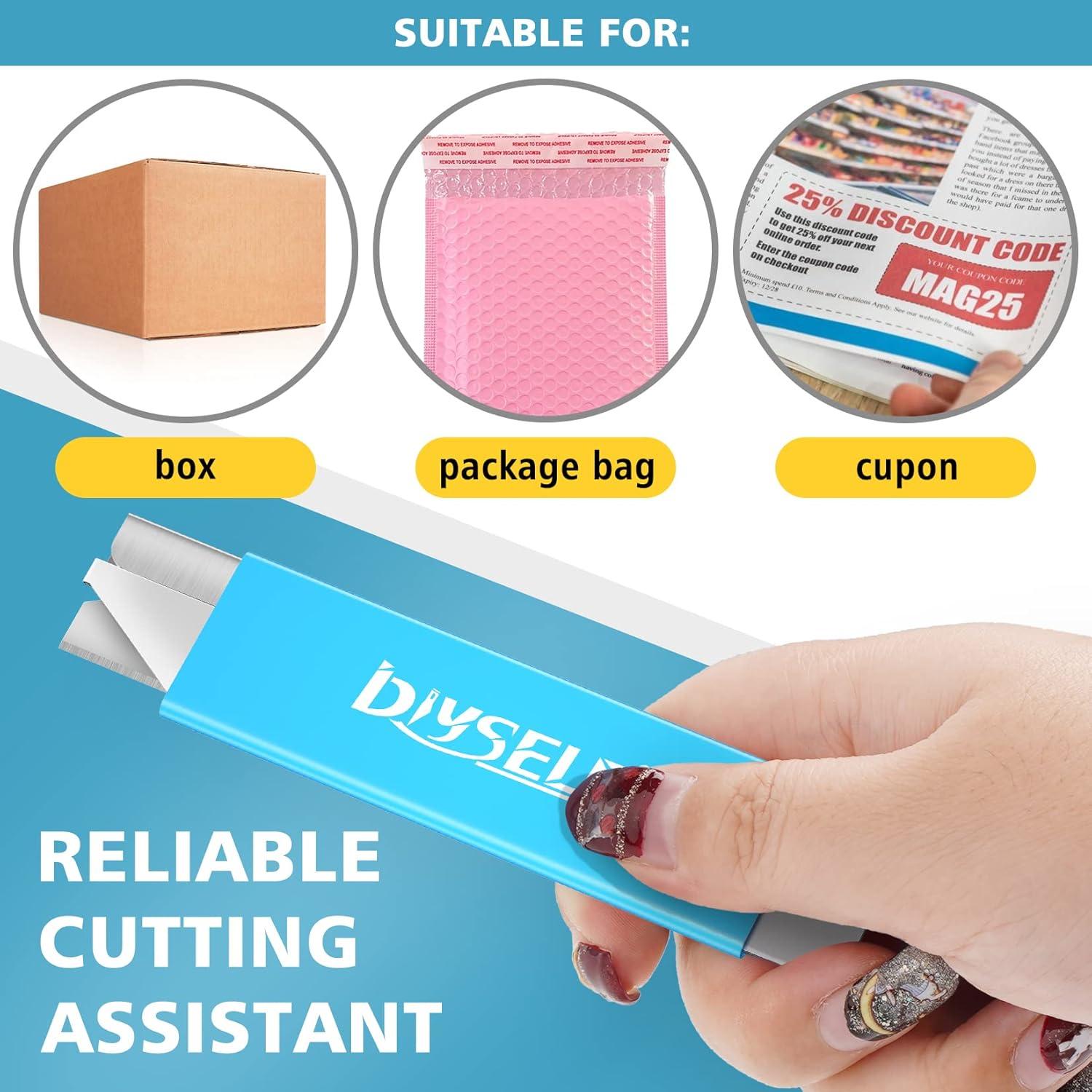 Cortadores de Caja Retráctiles DIYSELF - Paquete de 12 - Acero SK5