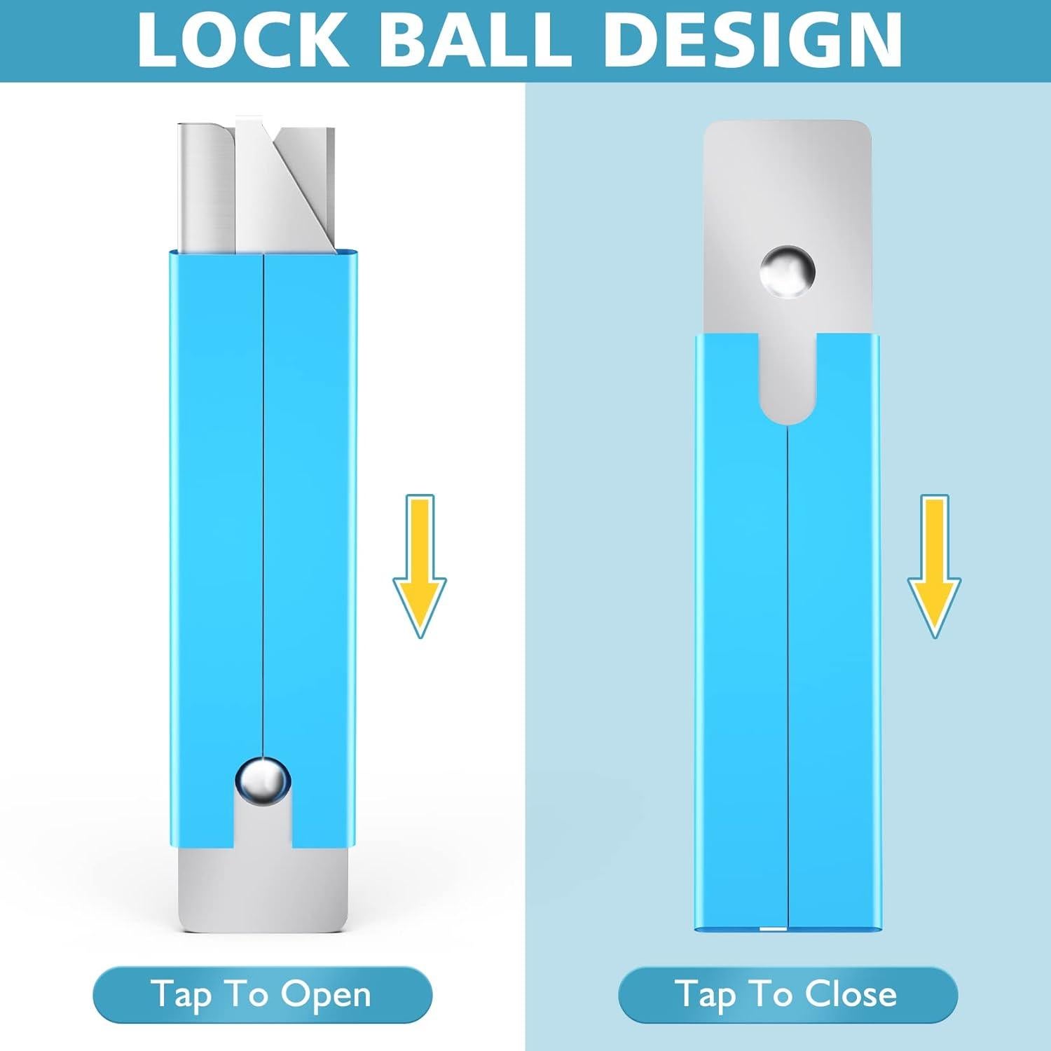 Cortadores de Caja Retráctiles DIYSELF - Paquete de 12 - Acero SK5