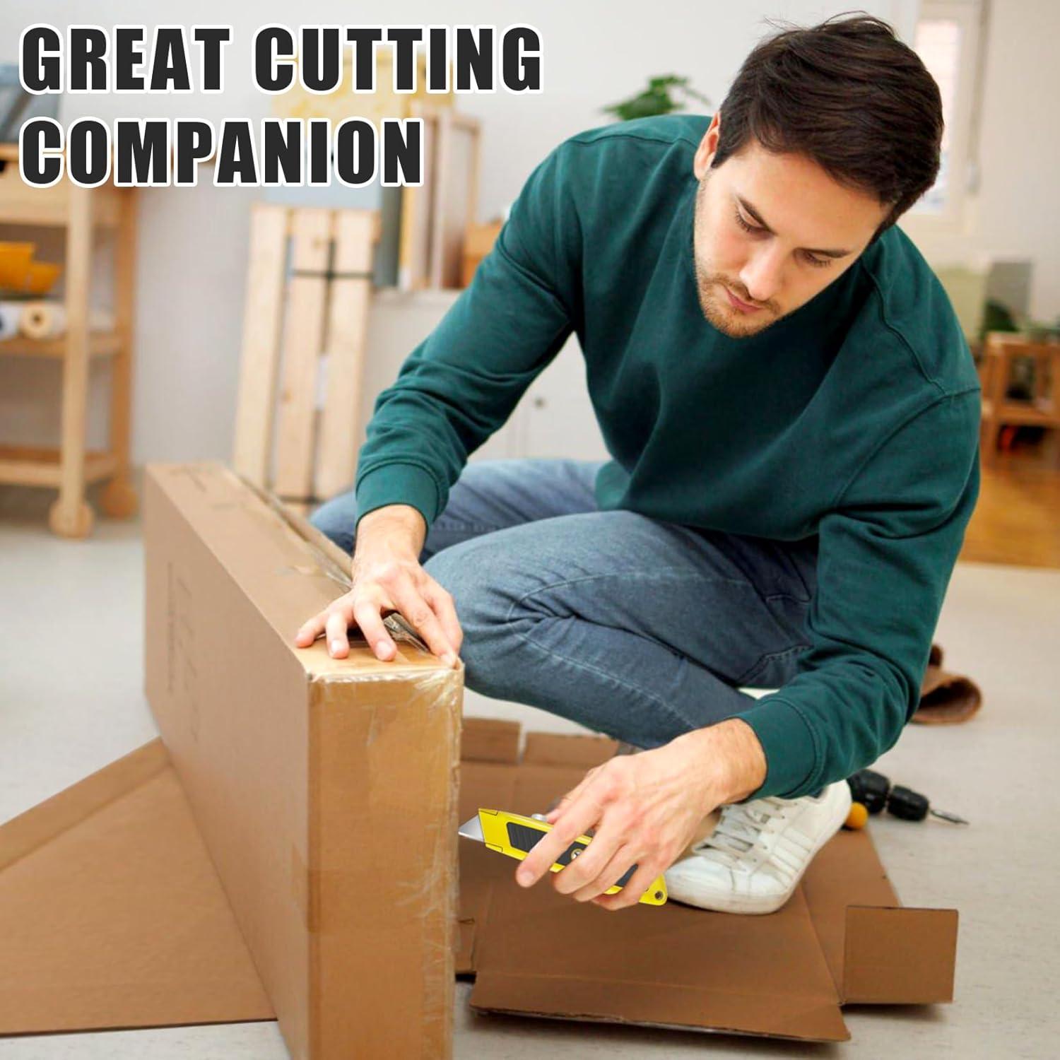 Cuchillos Utilitarios Retráctiles DIYSELF 4 Pack con 10 Cuchillas