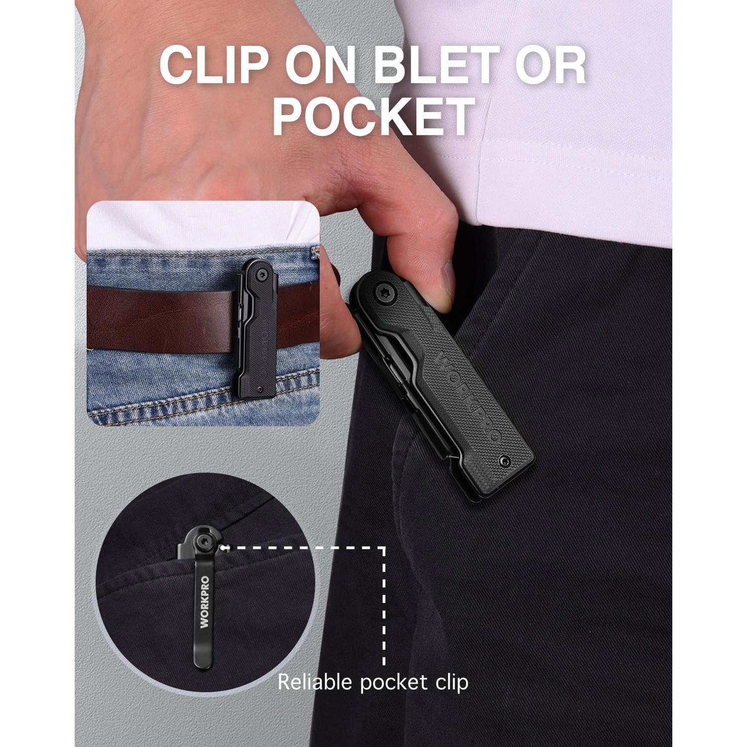 Cuchillos Utilitarios Plegables WORKPRO 3 Piezas Mango G10