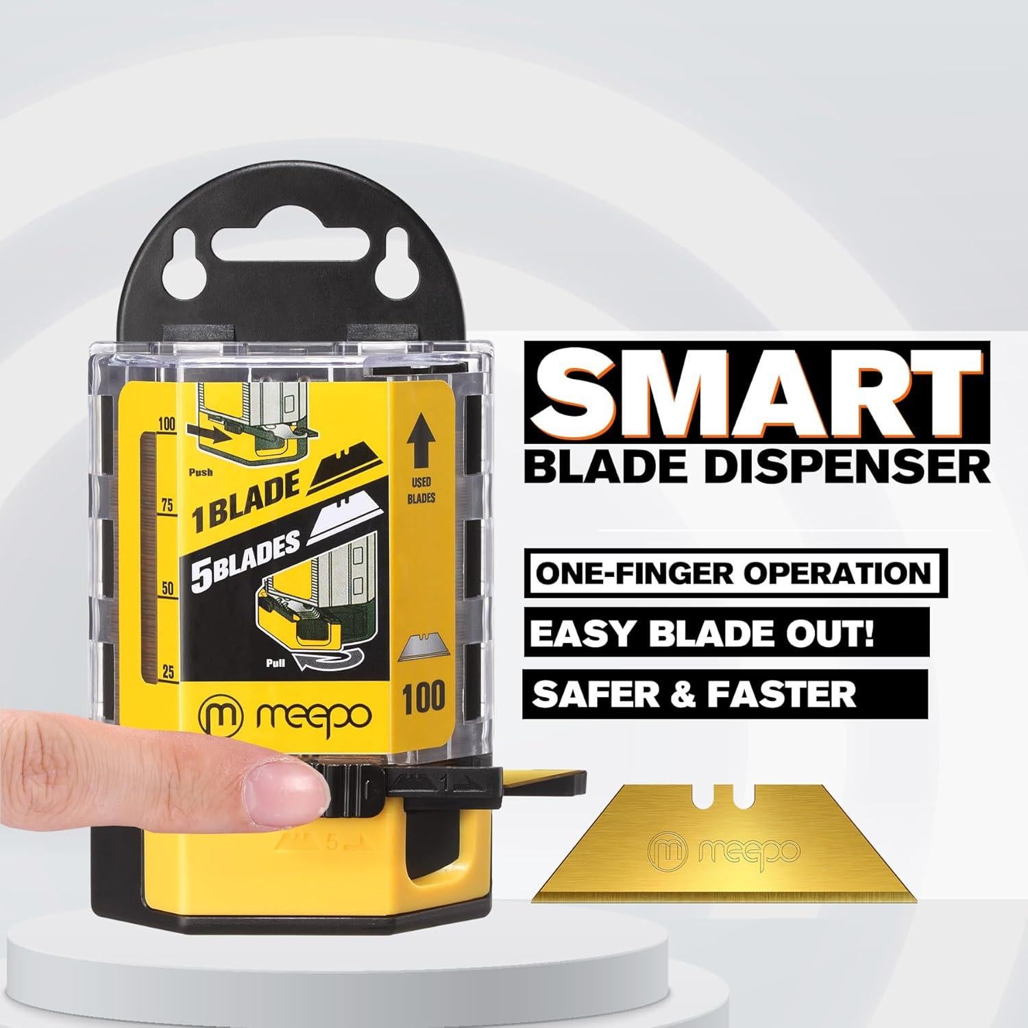 Hojas de Cuchillo Utilitario M MEEPO SK-2 Titanio 100 Unidades