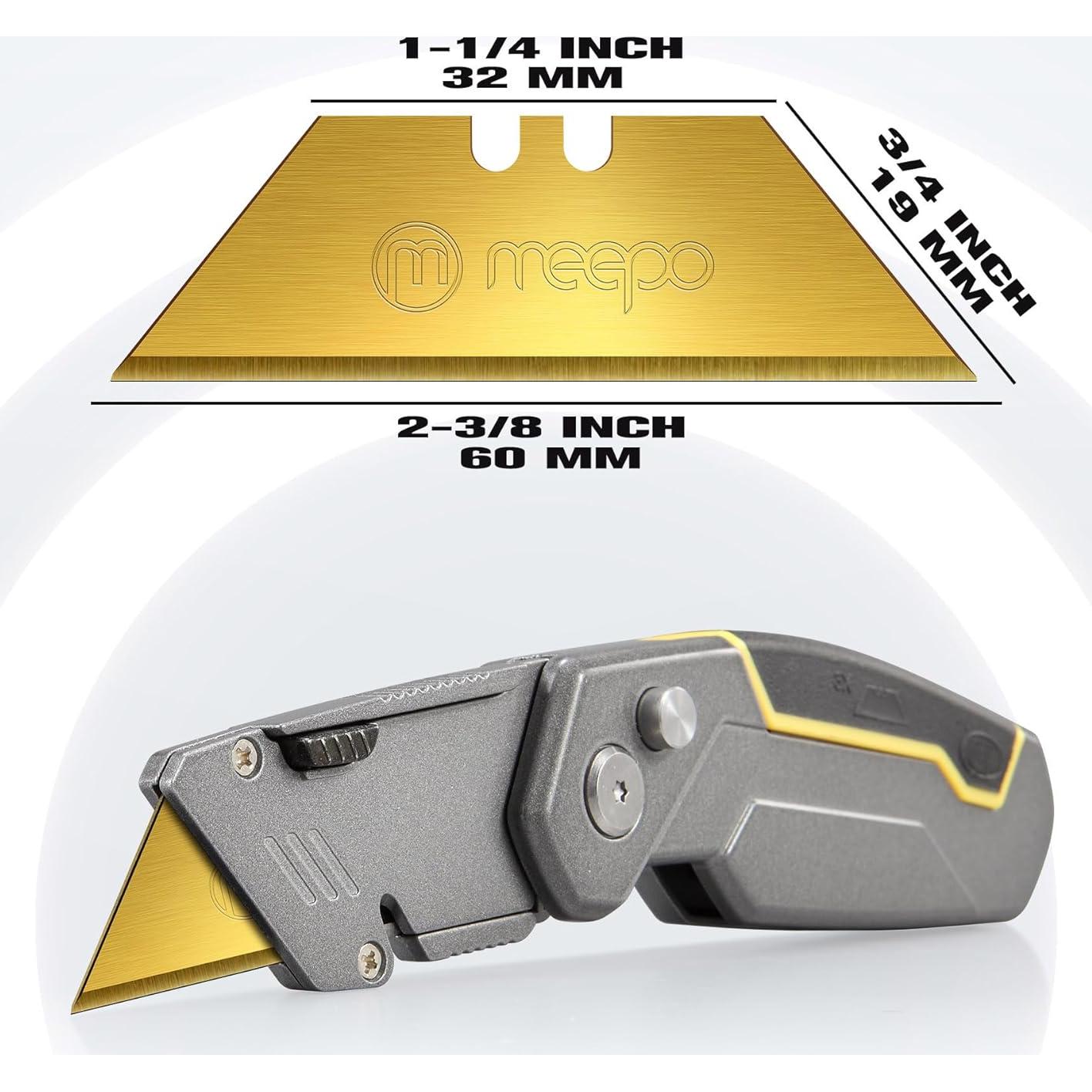 Hojas de Cuchillo Utilitario M MEEPO SK-2 Titanio 100 Unidades