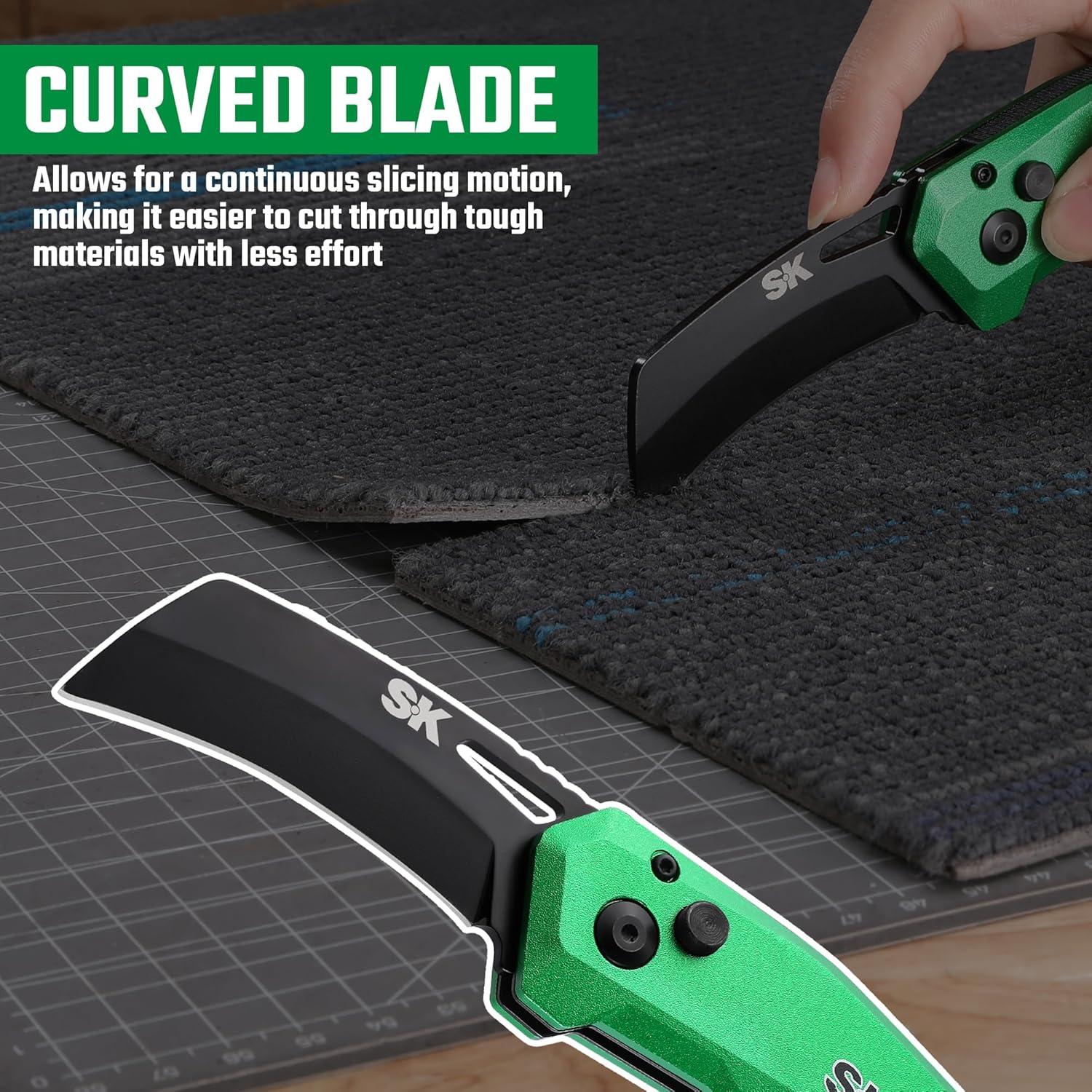 Cuchillo Utility Plegable SK Hawkbill D2 Hoja Curvada 19cm