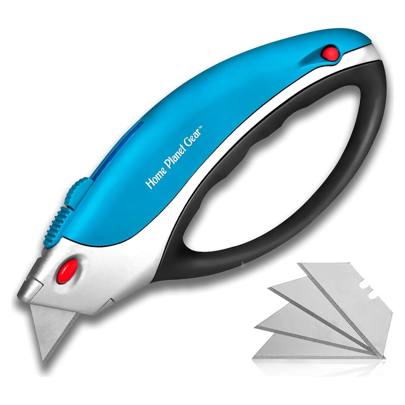 Cortador de Cajas Retráctil Home Planet Gear - Ergonómico Azul