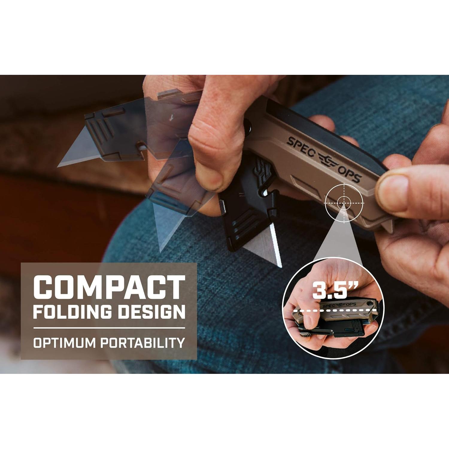 Cuchillo Utility Plegable Spec Ops con 3 Cuchillas Extra