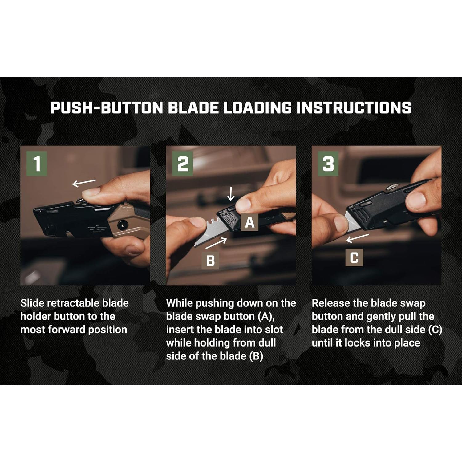 Cuchillo Utility Plegable Spec Ops con 3 Cuchillas Extra