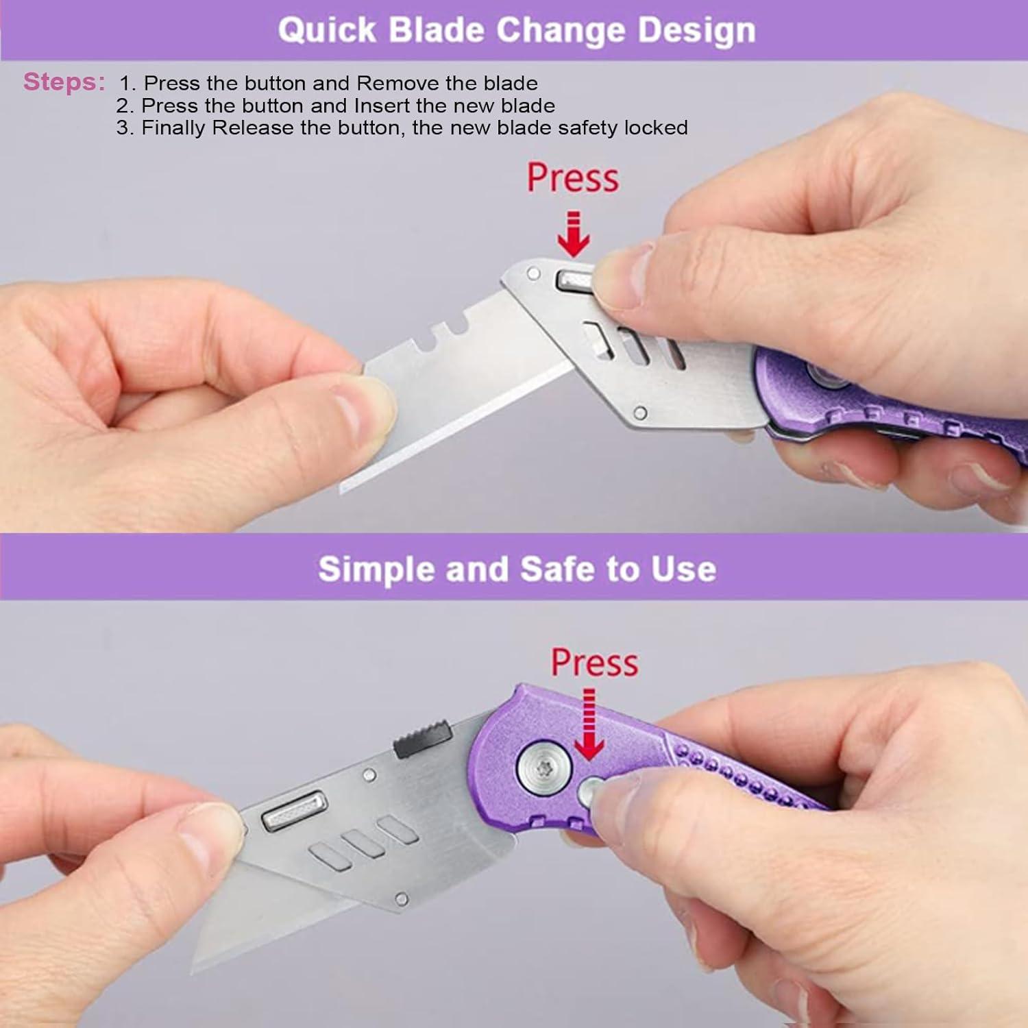 Cuchillo Utility Plegable Vickay SK5 con 5 Cuchillas Reemplazables