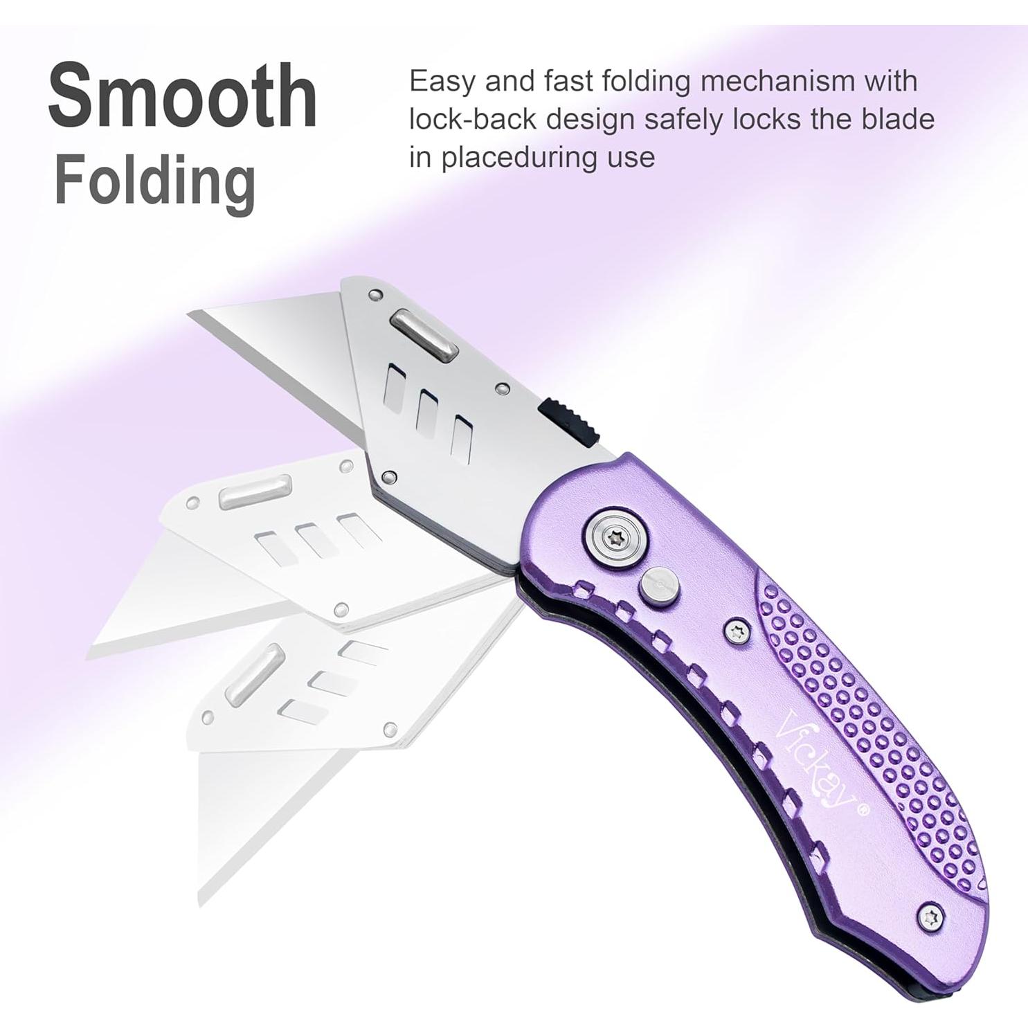 Cuchillo Utility Plegable Vickay SK5 con 5 Cuchillas Reemplazables