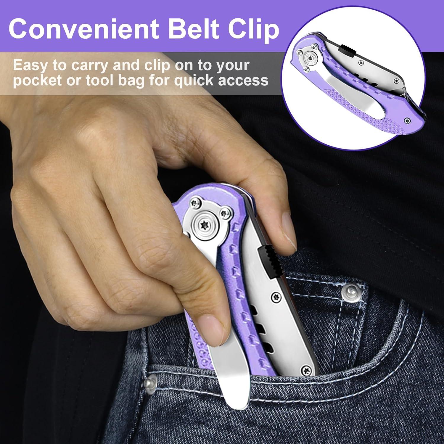 Cuchillo Utility Plegable Vickay SK5 con 5 Cuchillas Reemplazables