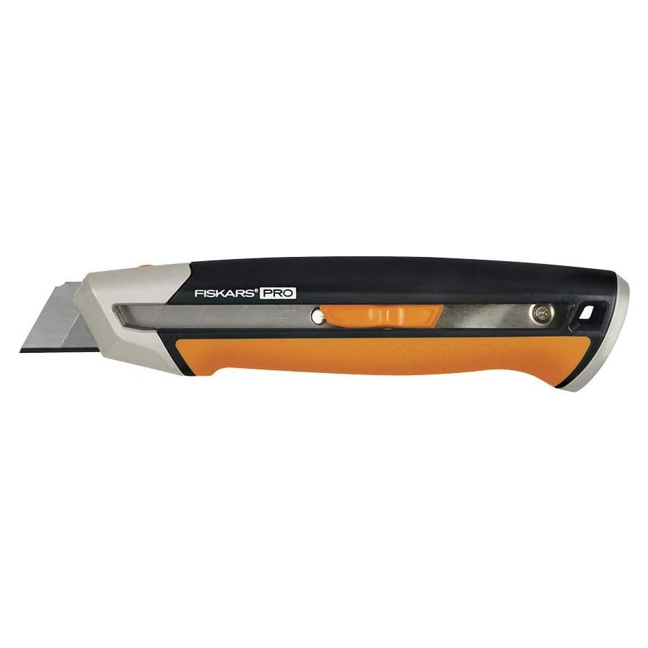 Cuchillo Utility Pro Fiskars 25 mm Naranja/Negro con Garantía