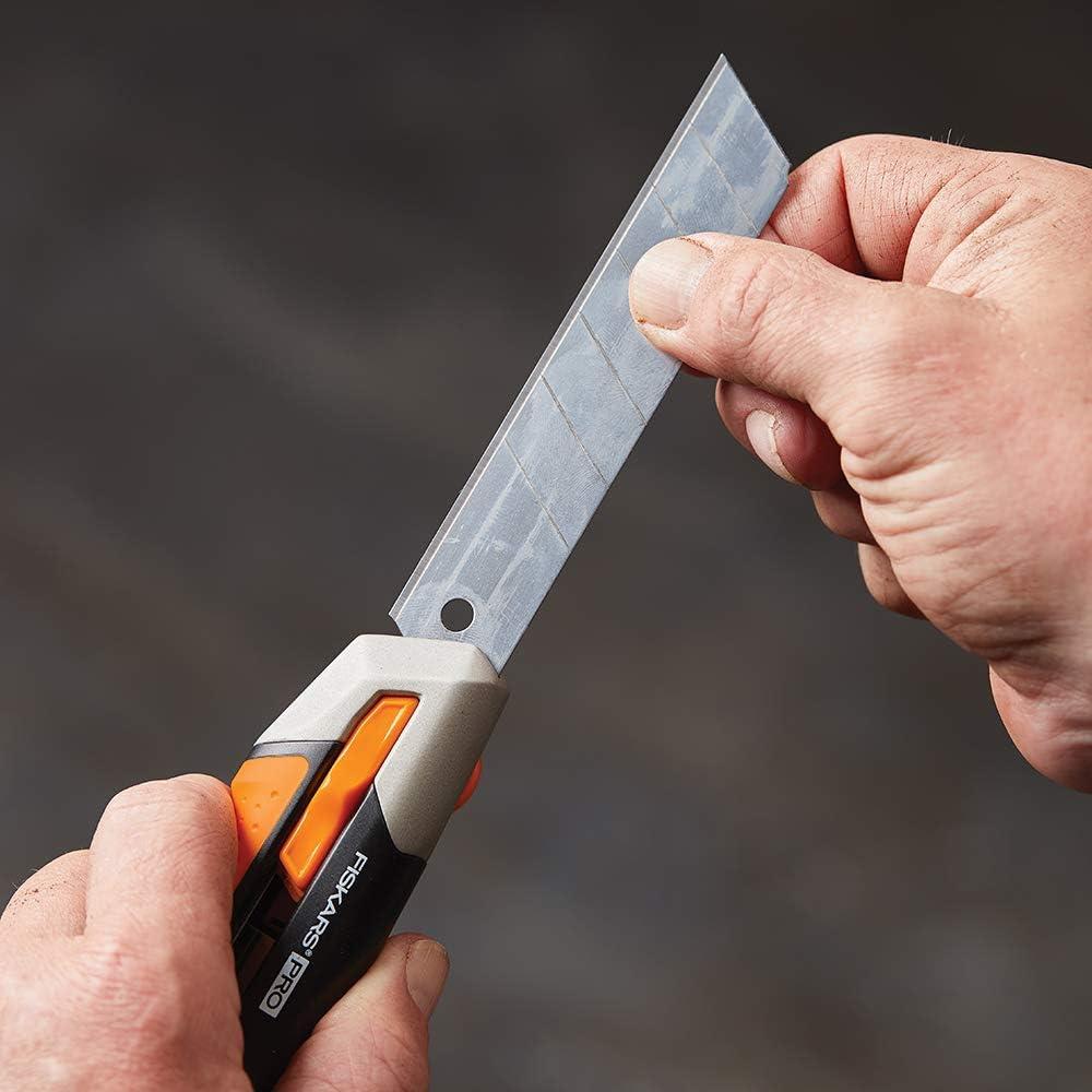 Cuchillo Utility Pro Fiskars 25 mm Naranja/Negro con Garantía