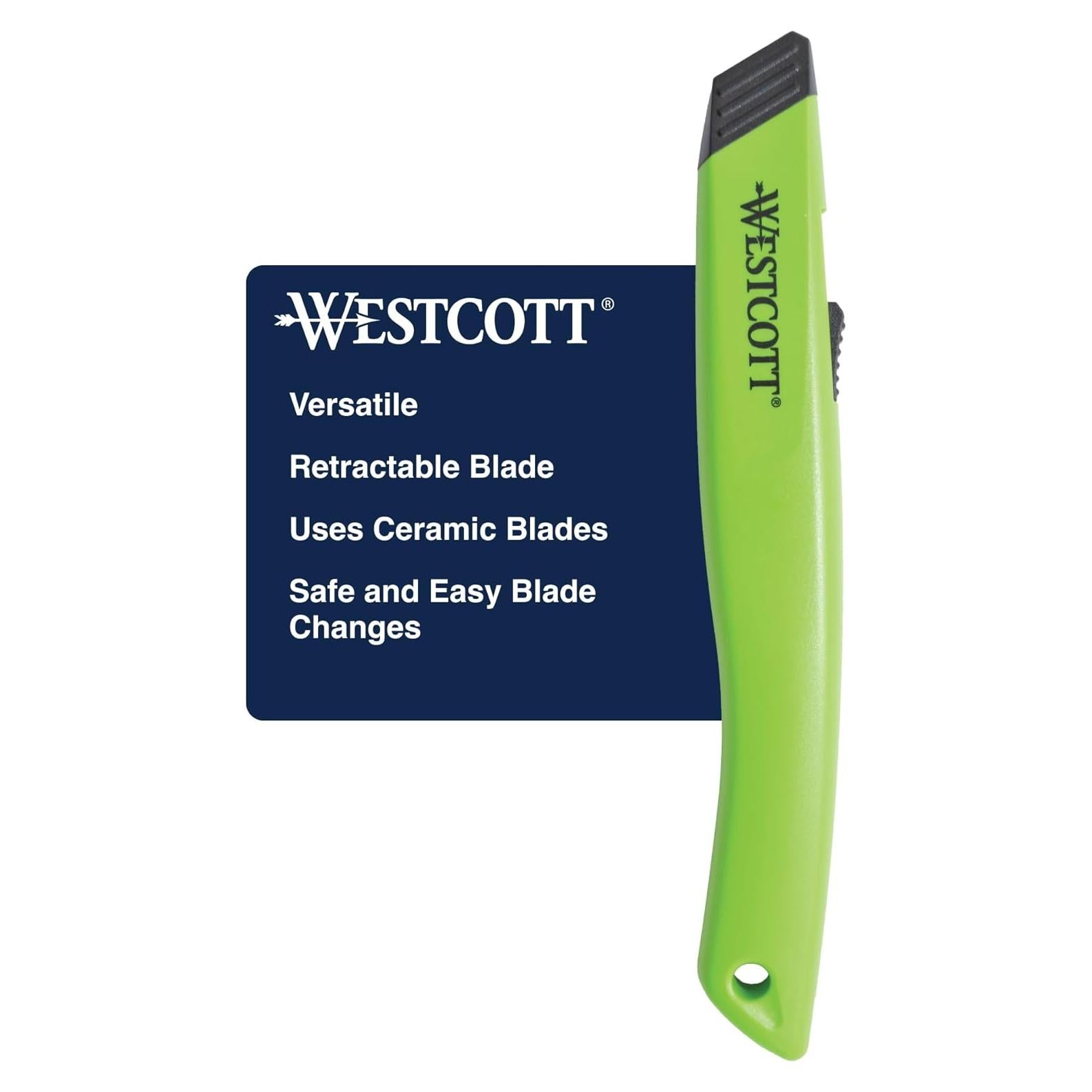 Cortador de Cajas Retráctil de Cerámica Westcott 16475 Verde