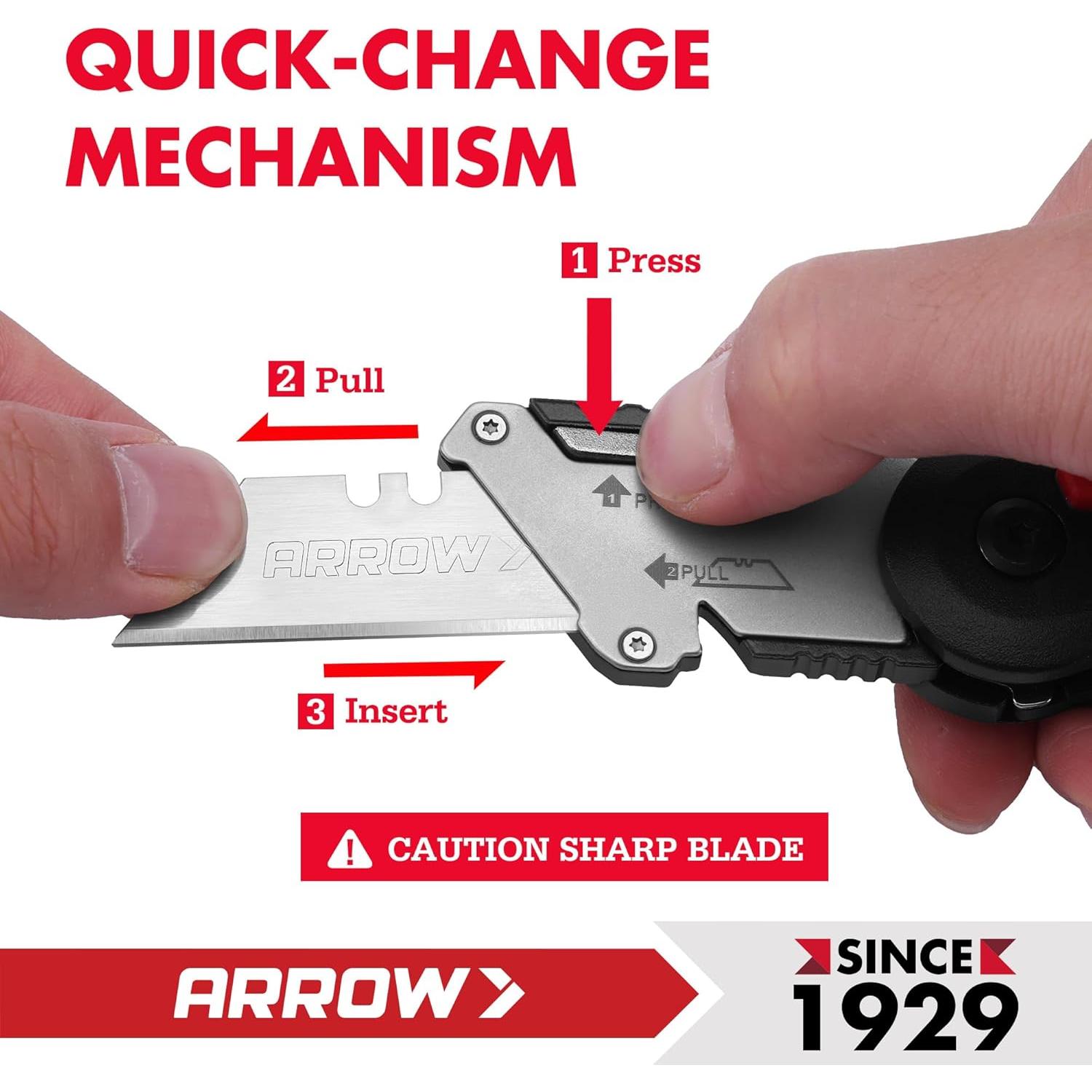 Cuchillo Utility Arrow 17.78 cm con 14 cuchillas SK2