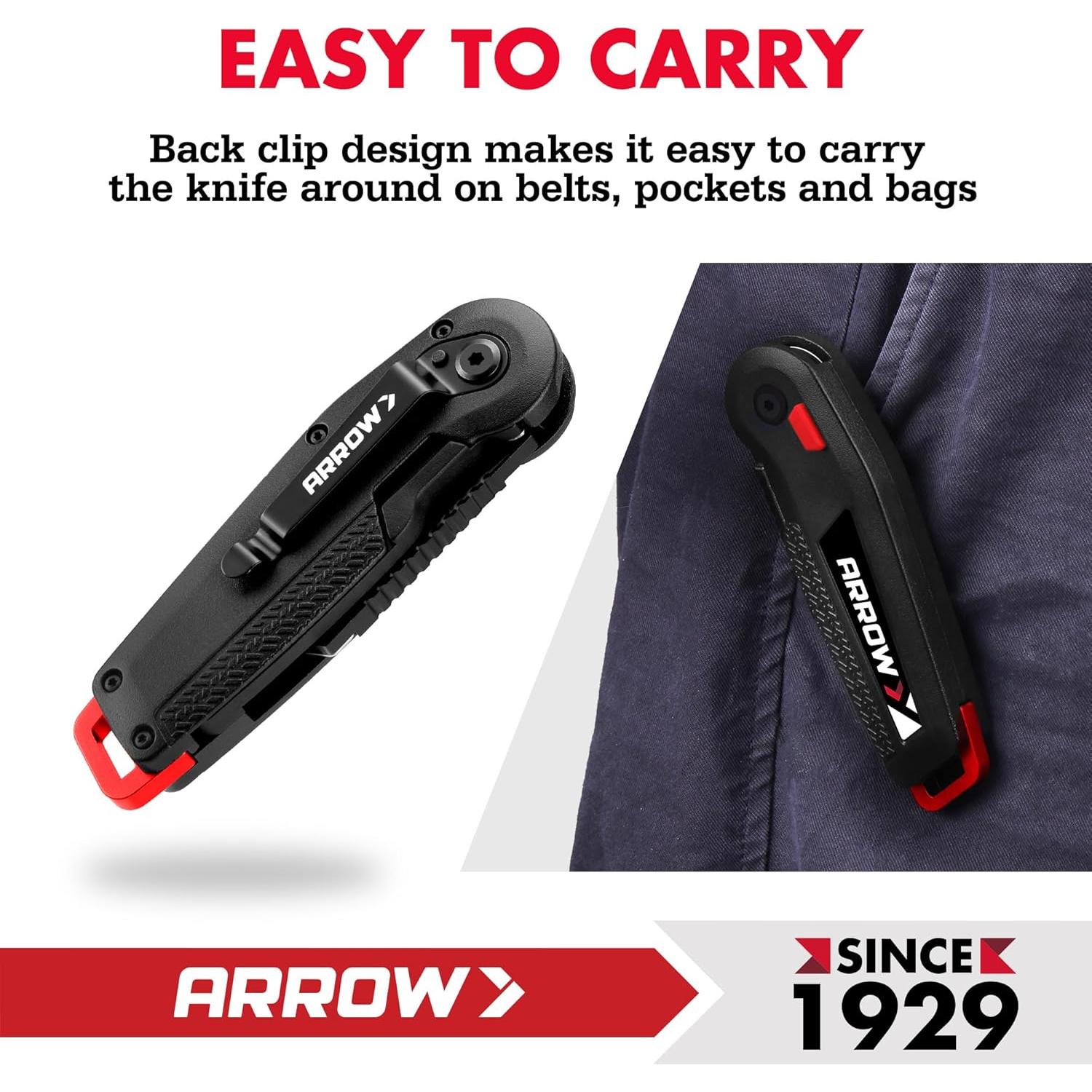 Cuchillo Utility Arrow 17.78 cm con 14 cuchillas SK2