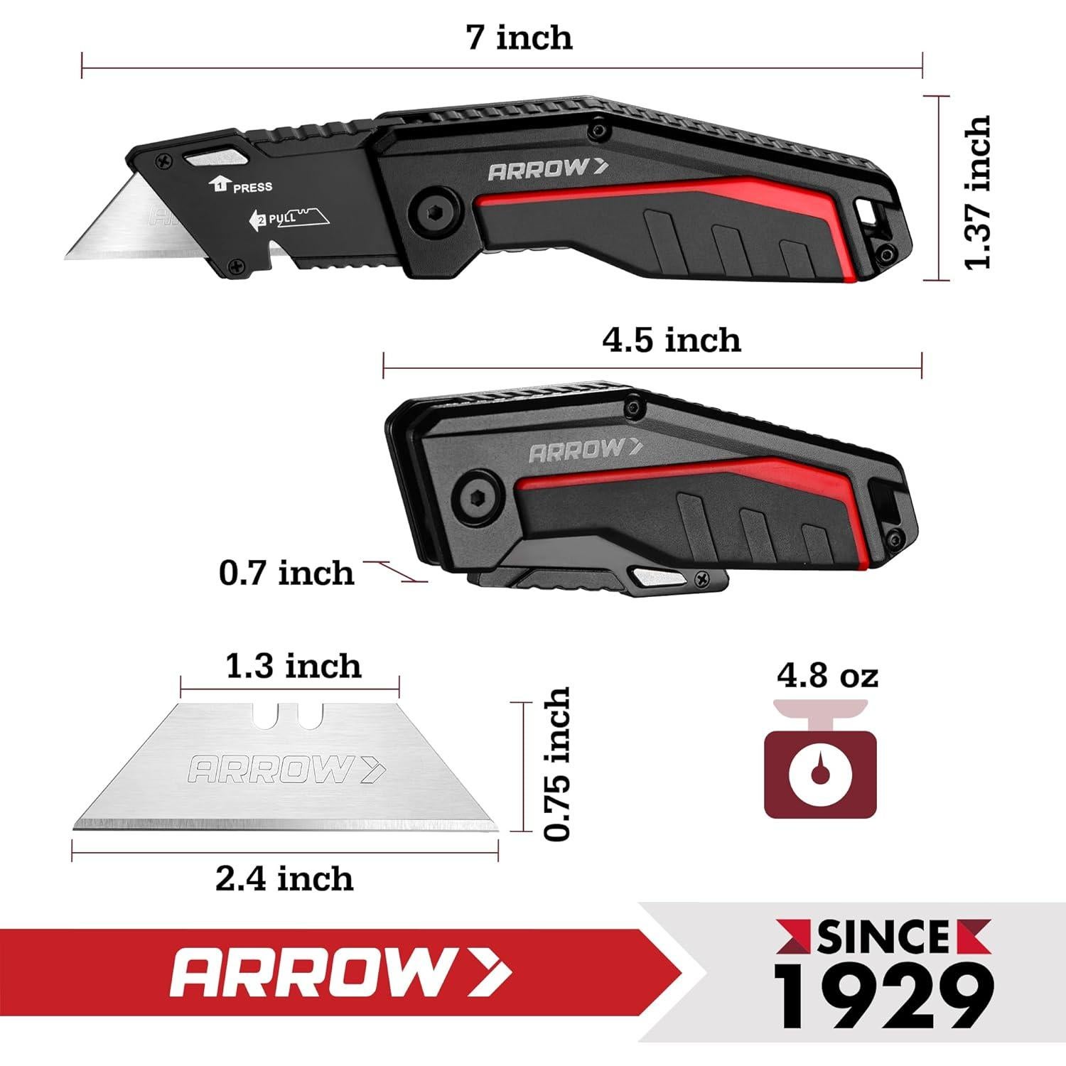 Cuchillo Utilitario Plegable Arrow con 10 Cuchillas SK2