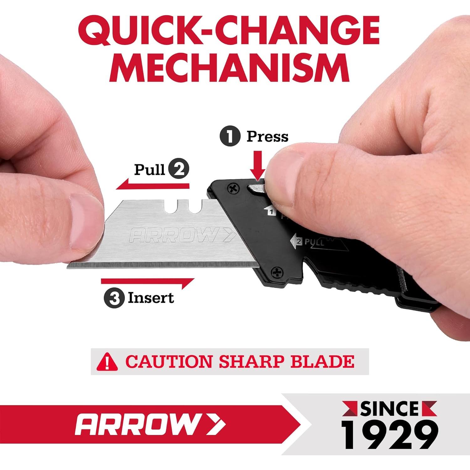 Cuchillo Utilitario Plegable Arrow con 10 Cuchillas SK2