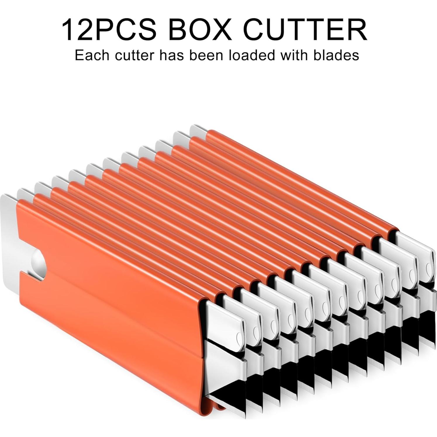 Cortadores de Cajas REXBETI 12 Piezas Retráctiles Antioxidantes