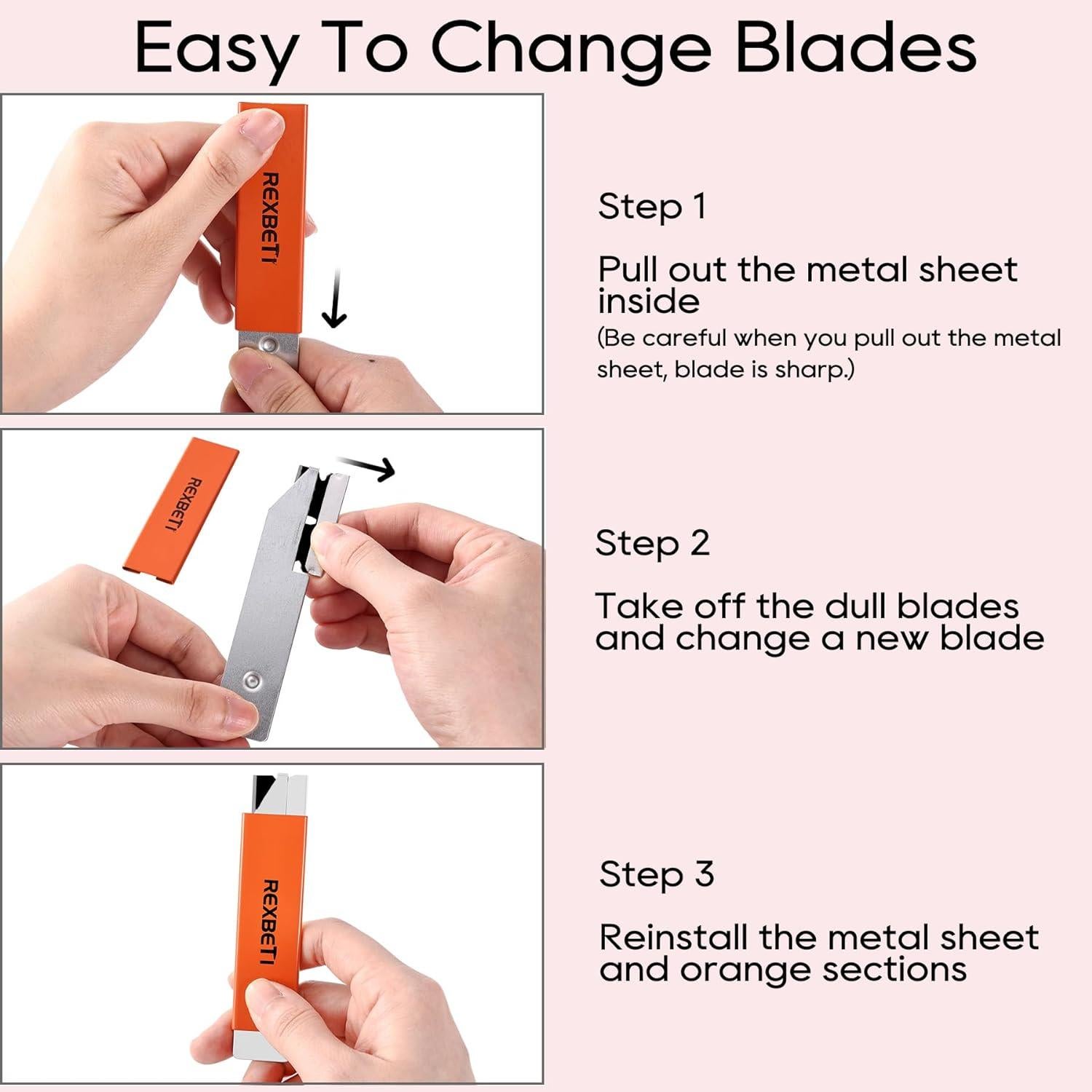 Cortadores de Cajas REXBETI 12 Piezas Retráctiles Antioxidantes