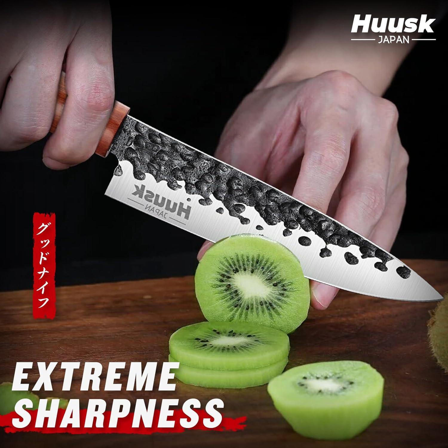 Cuchillo de Pelar Huusk 14 cm Acero Carbono Mango Madera