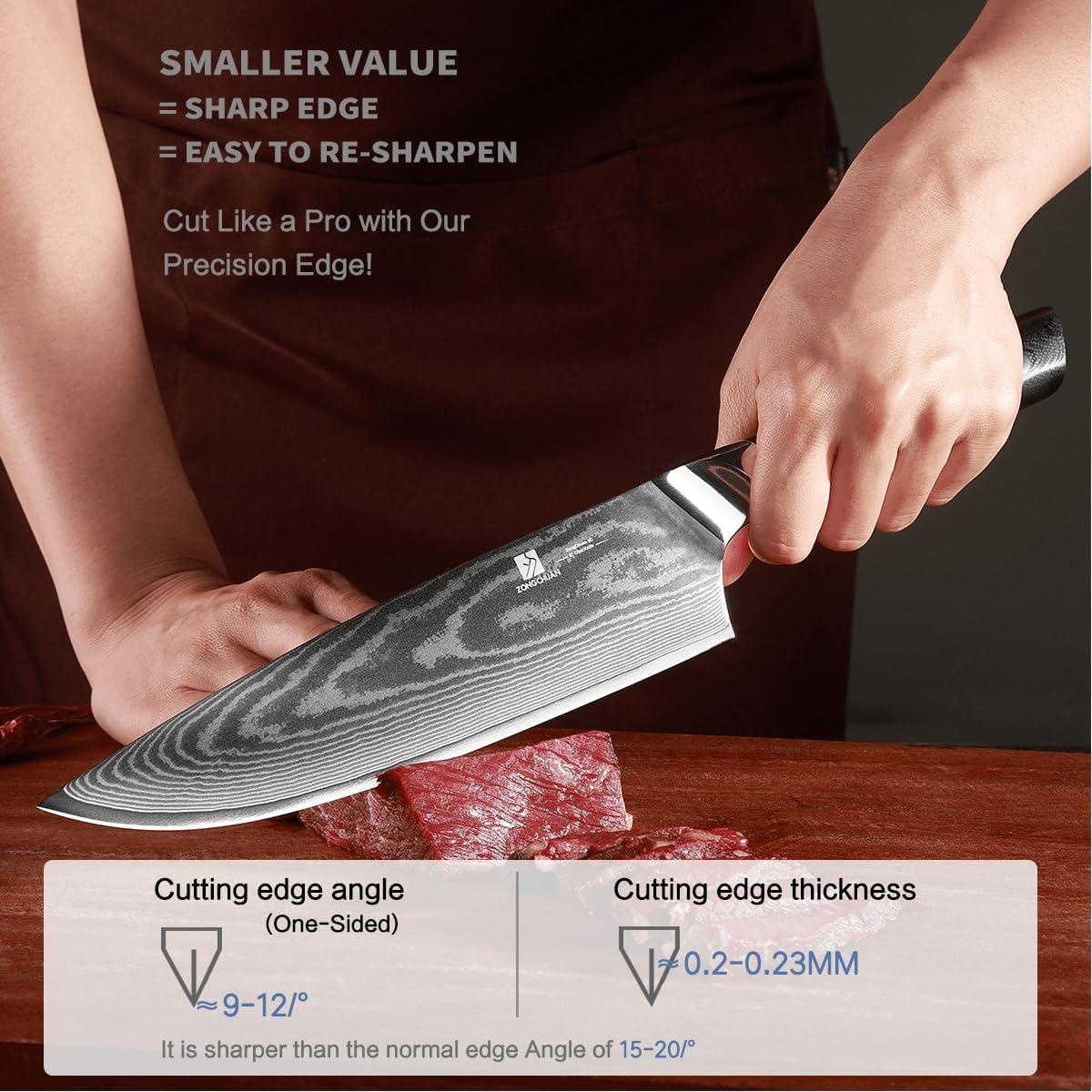 Juego de cuchillos de cocina ZongChuan 8C 2 piezas Damasco