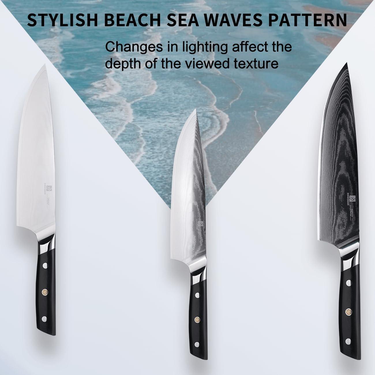 Juego de cuchillos de cocina ZongChuan 8C 2 piezas Damasco