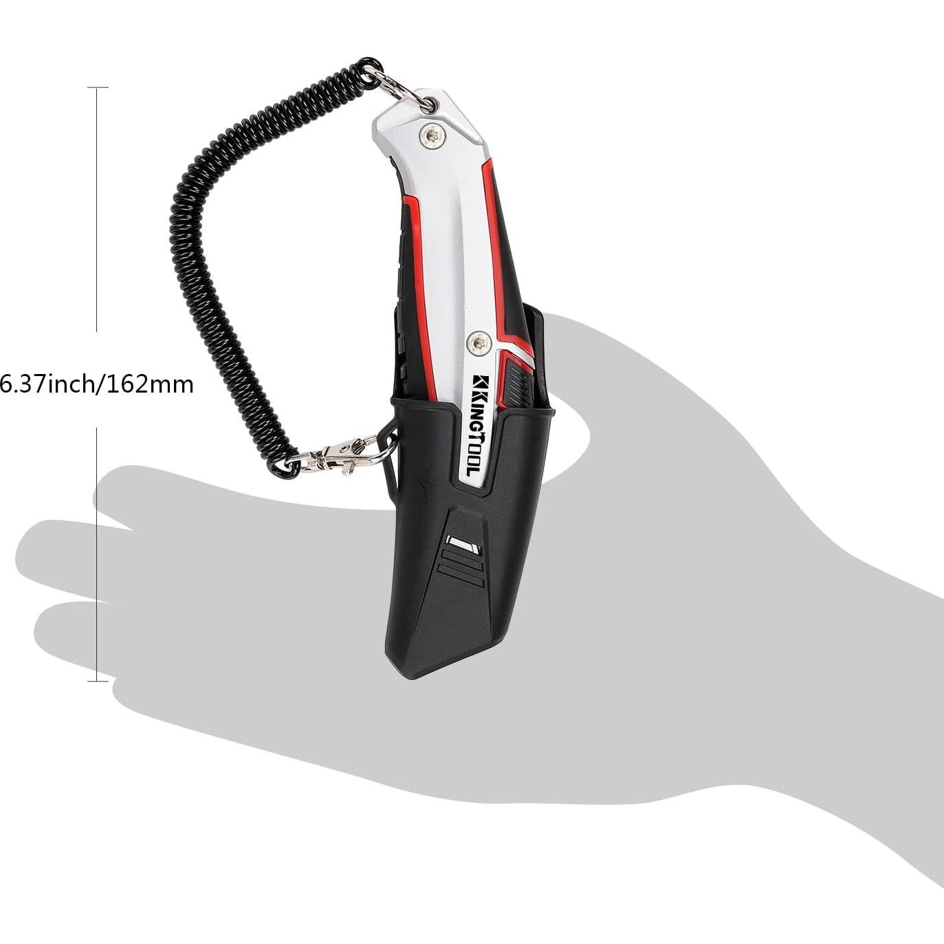 Cortador de Caja Retráctil KingTool con 10 Cuchillas SK5